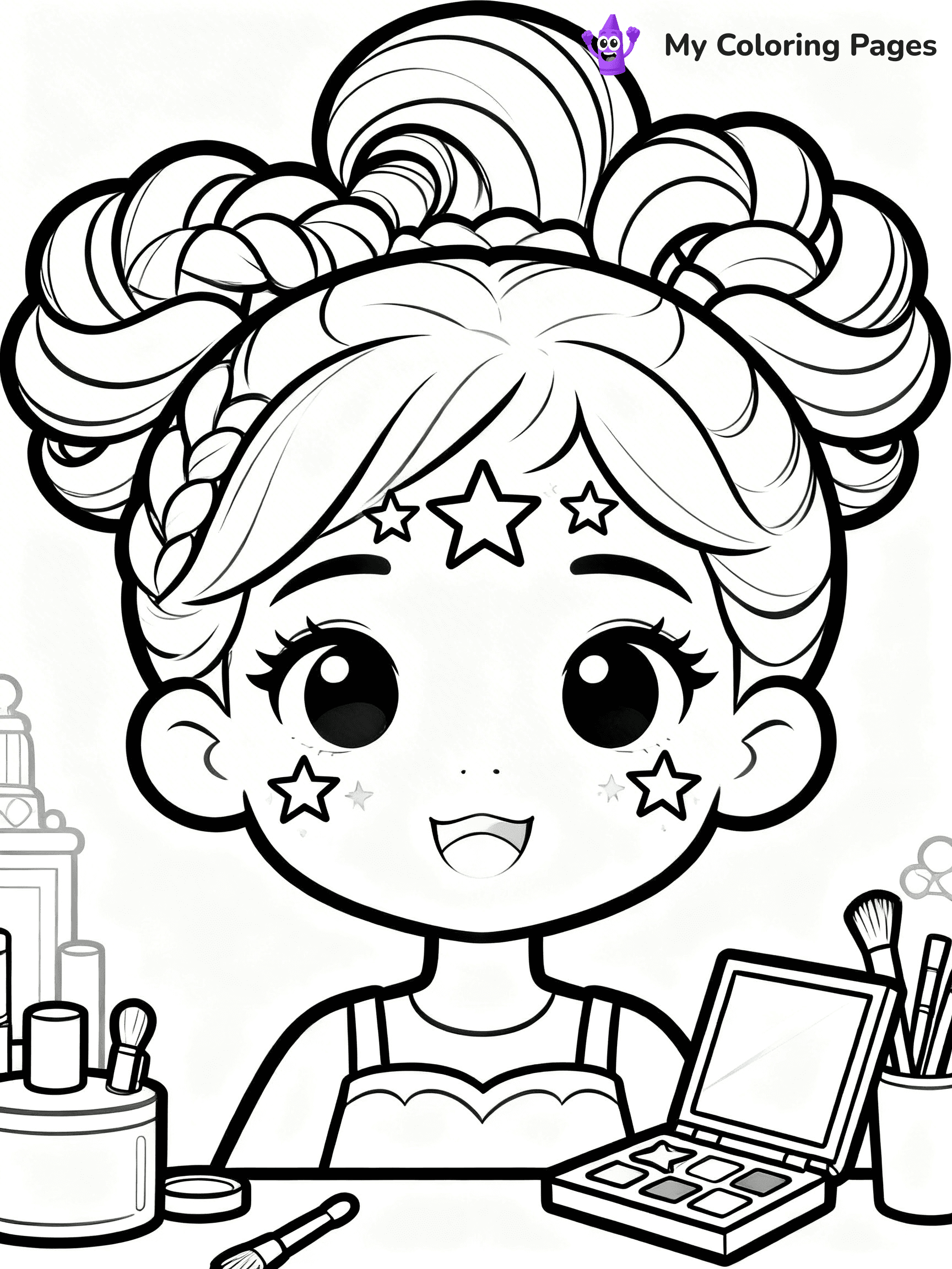 Hairstyle Coloring Pages - 53
