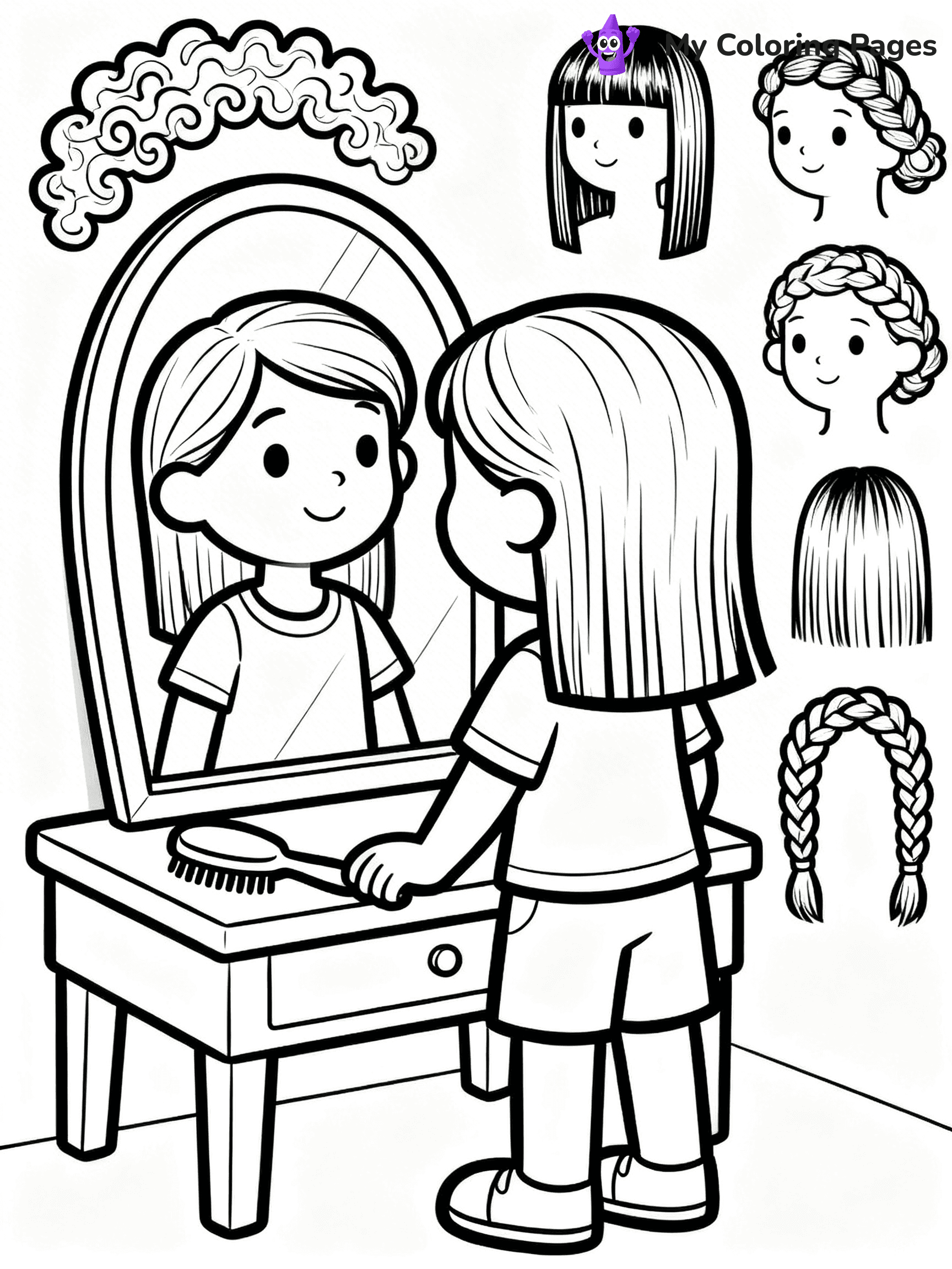 Hairstyle Coloring Pages - 23
