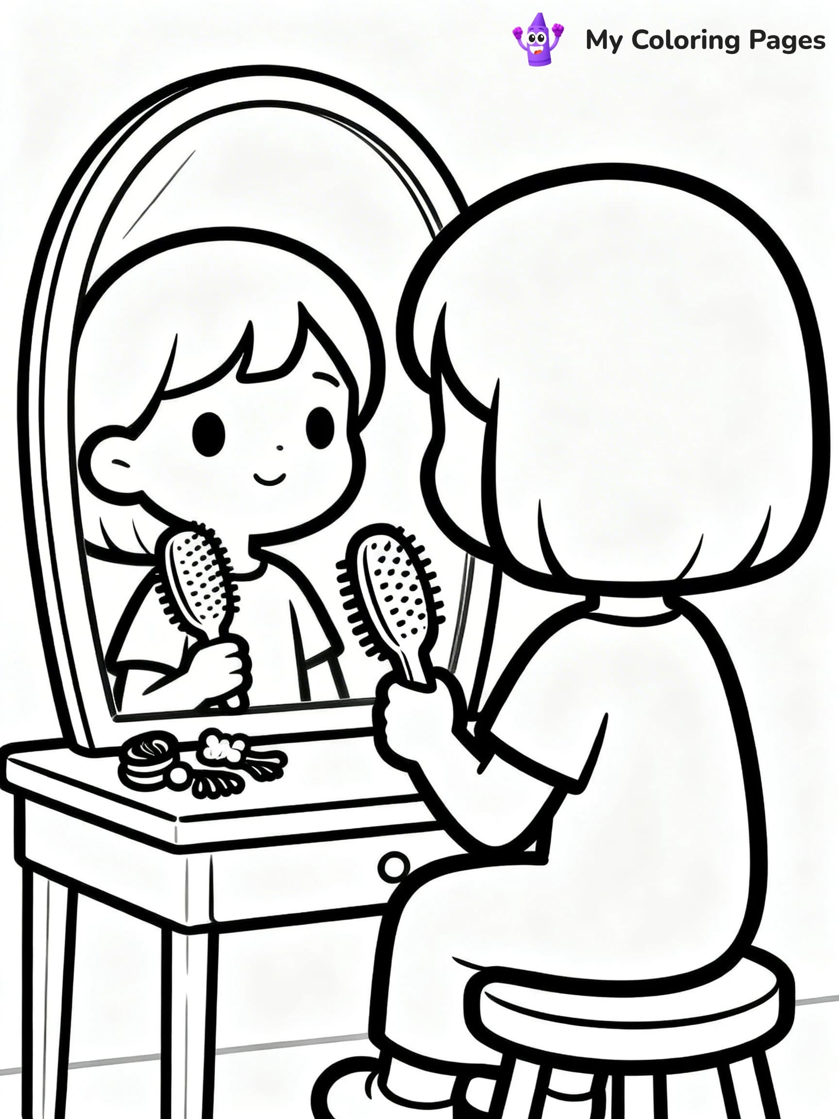 Hairstyle Coloring Pages - 7