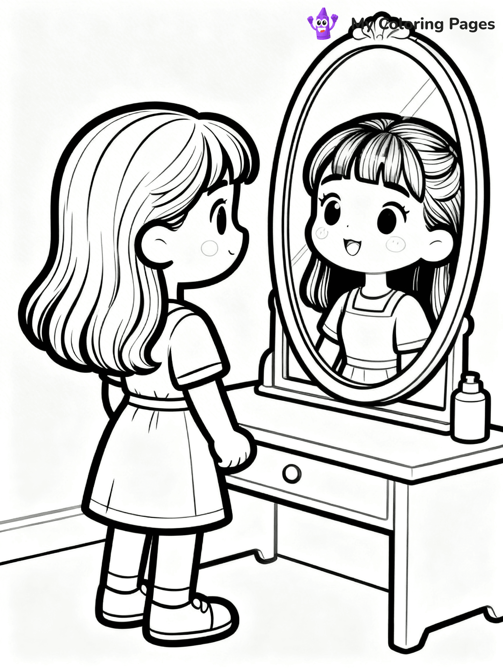 Hairstyle Coloring Pages - 4