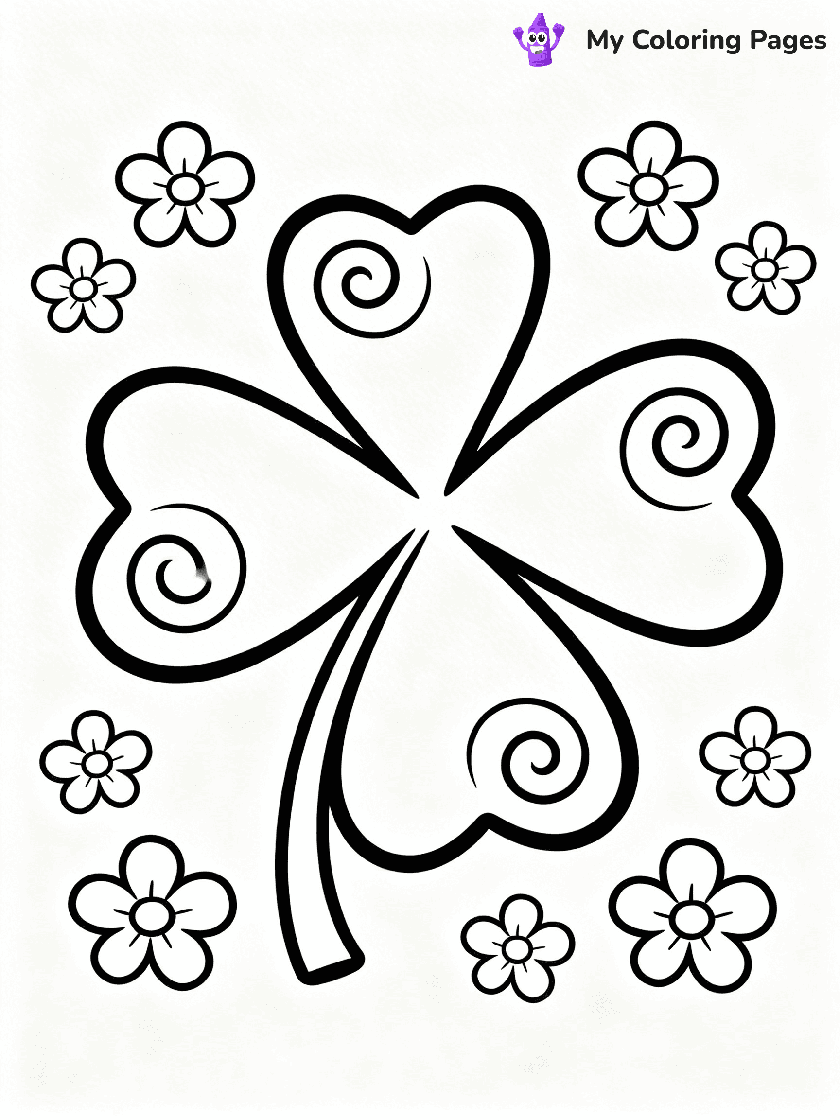 Shamrocks Coloring Pages - 6