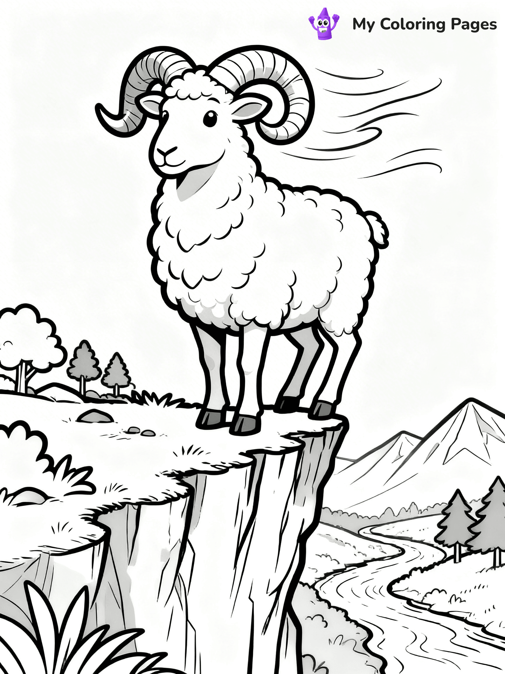 Ram Coloring Pages - 1