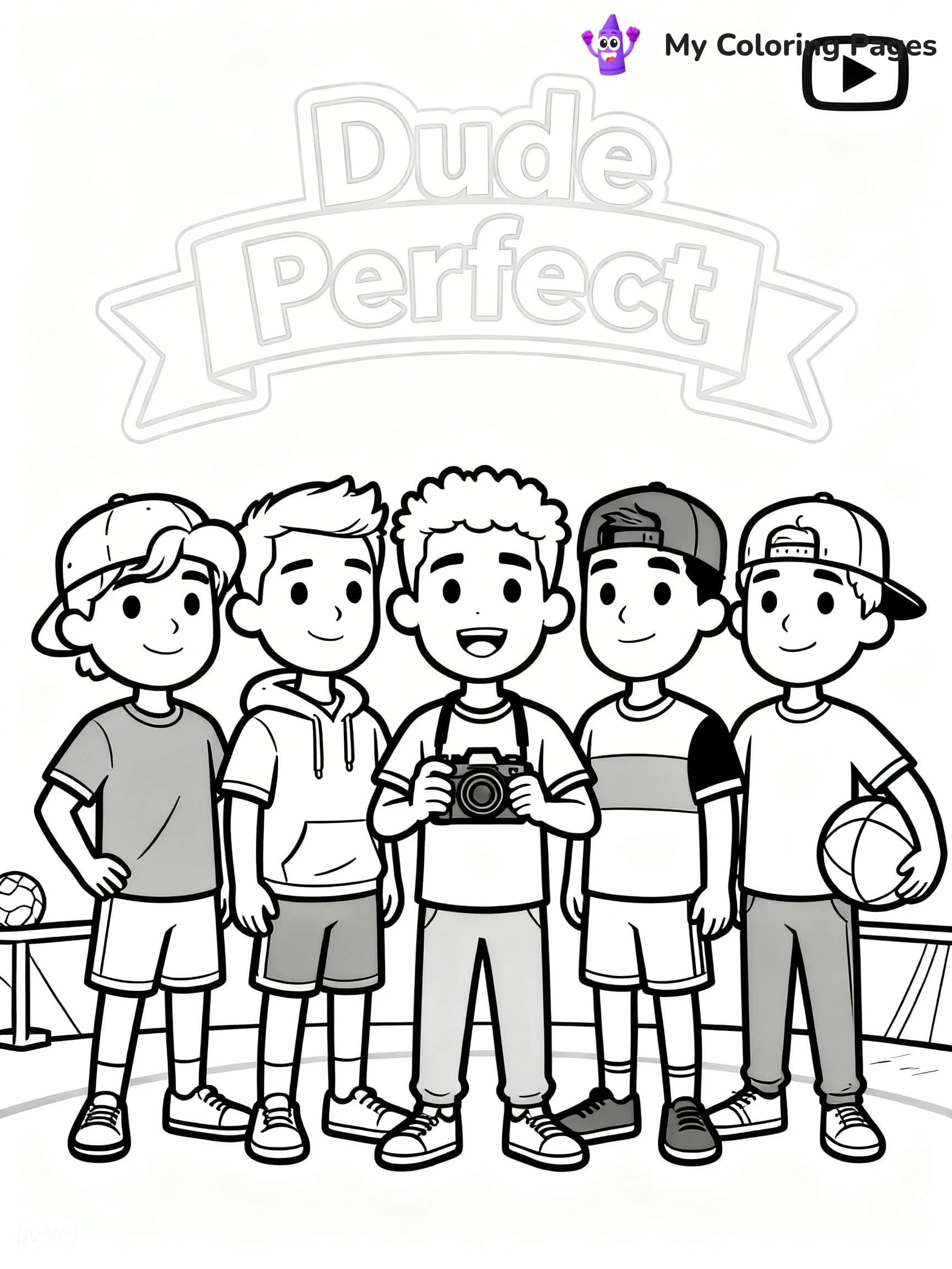 Dude Perfect Coloring Pages - 6
