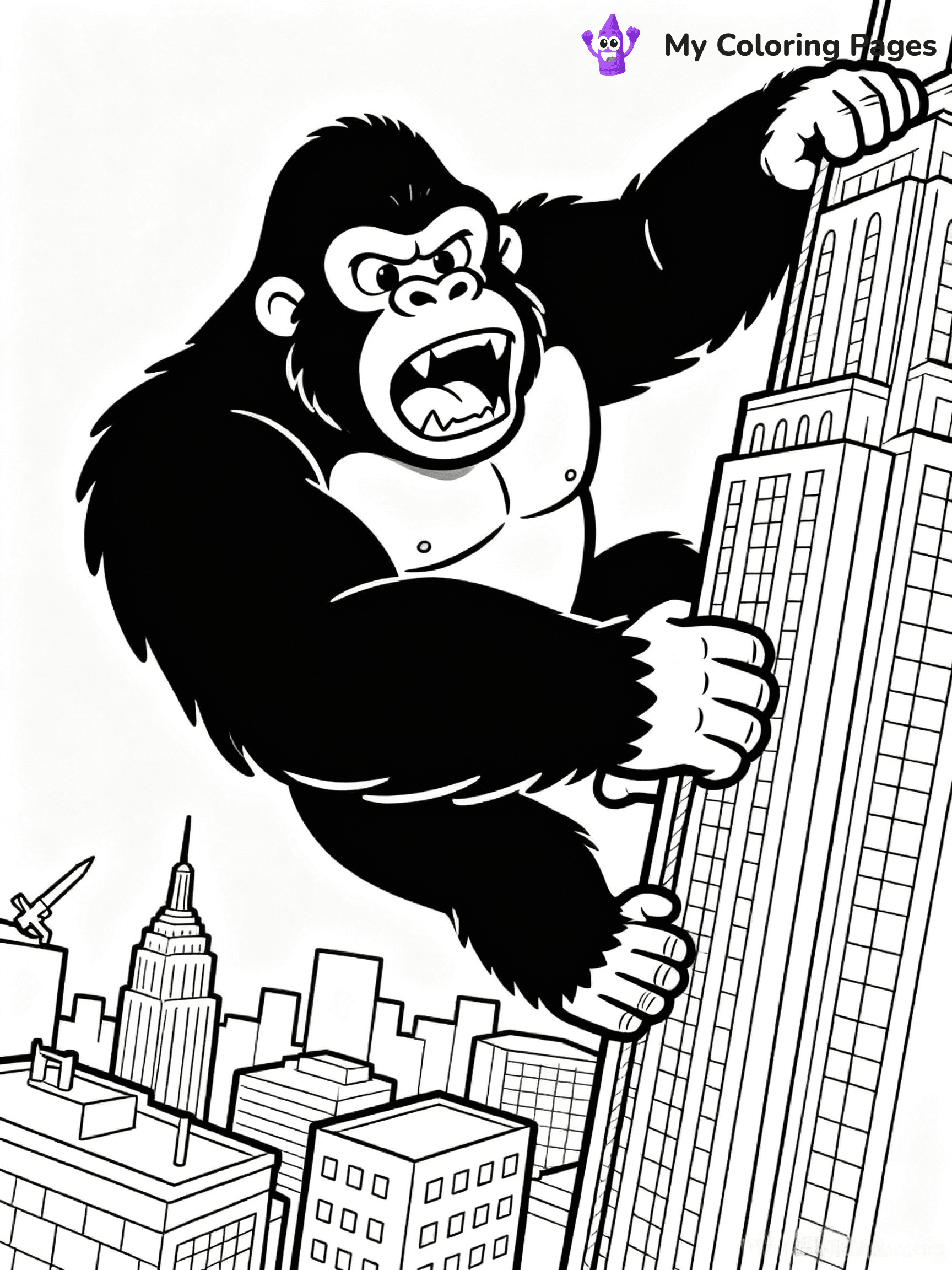 Gorilla Coloring Pages - 38