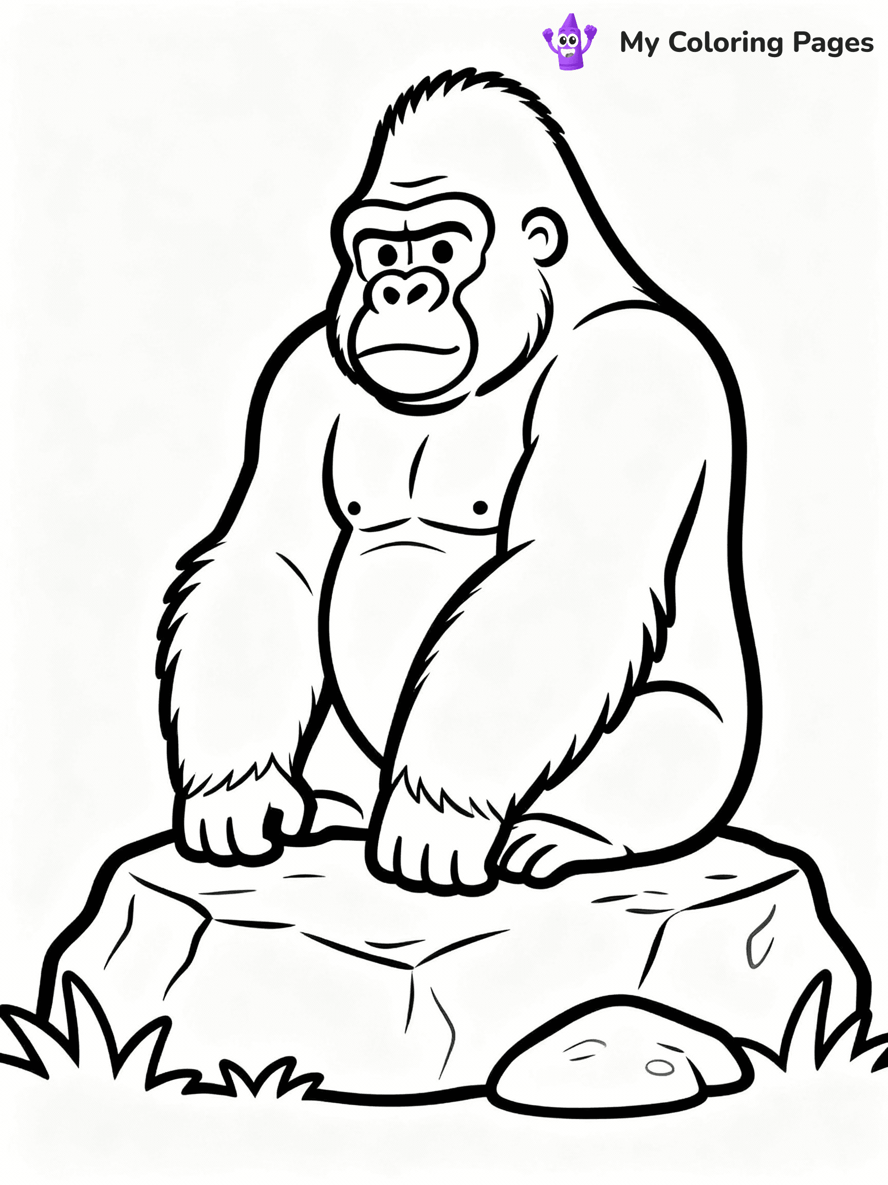Gorilla Coloring Pages - 35