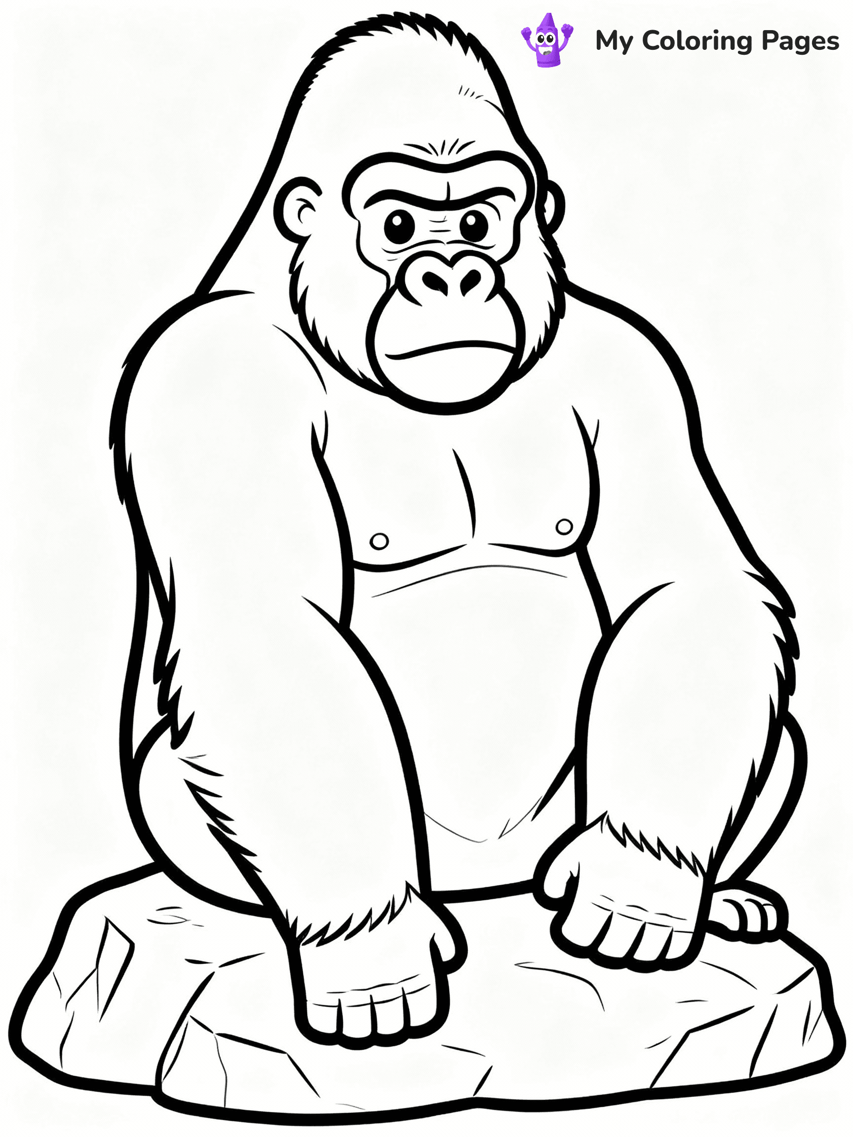 Gorilla Coloring Pages - 33