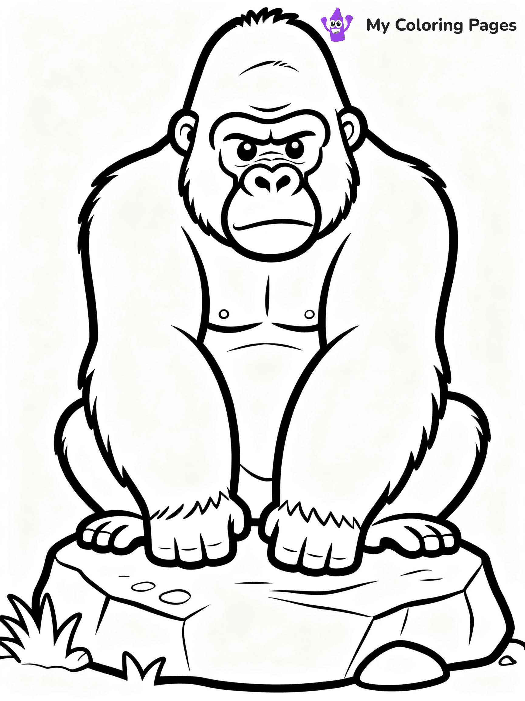 Gorilla Coloring Pages - 31