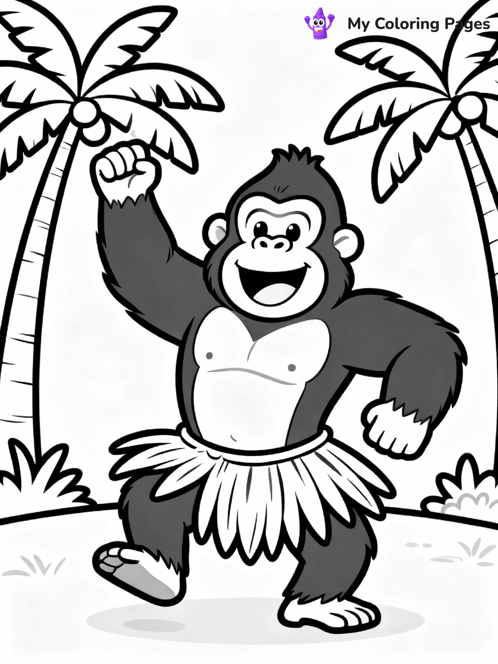 Gorilla Coloring Pages - 29