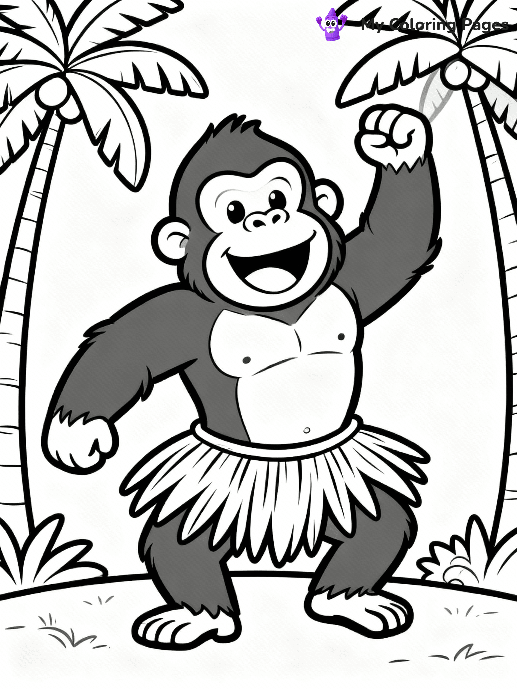 Gorilla Coloring Pages - 25
