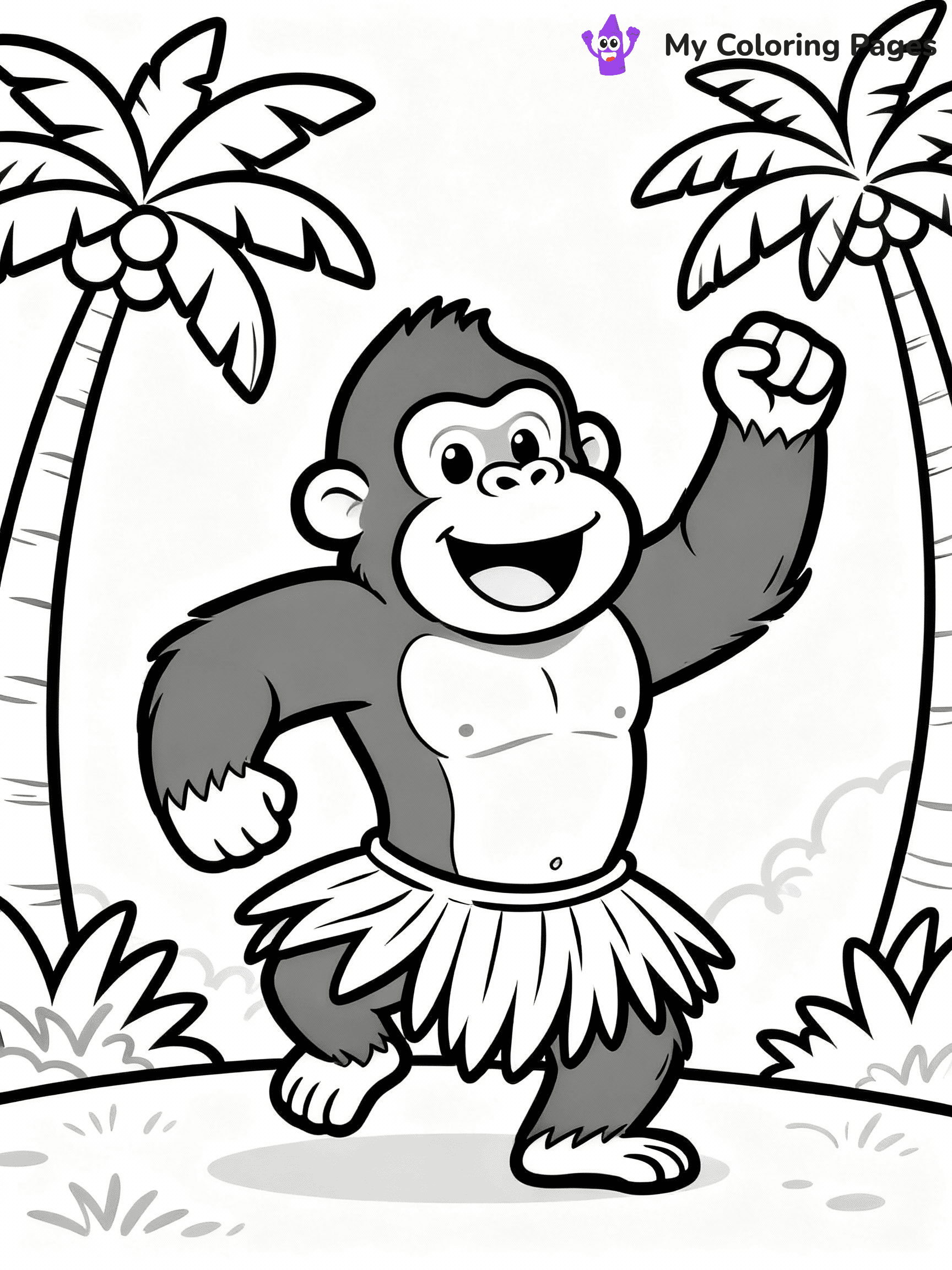 Gorilla Coloring Pages - 23