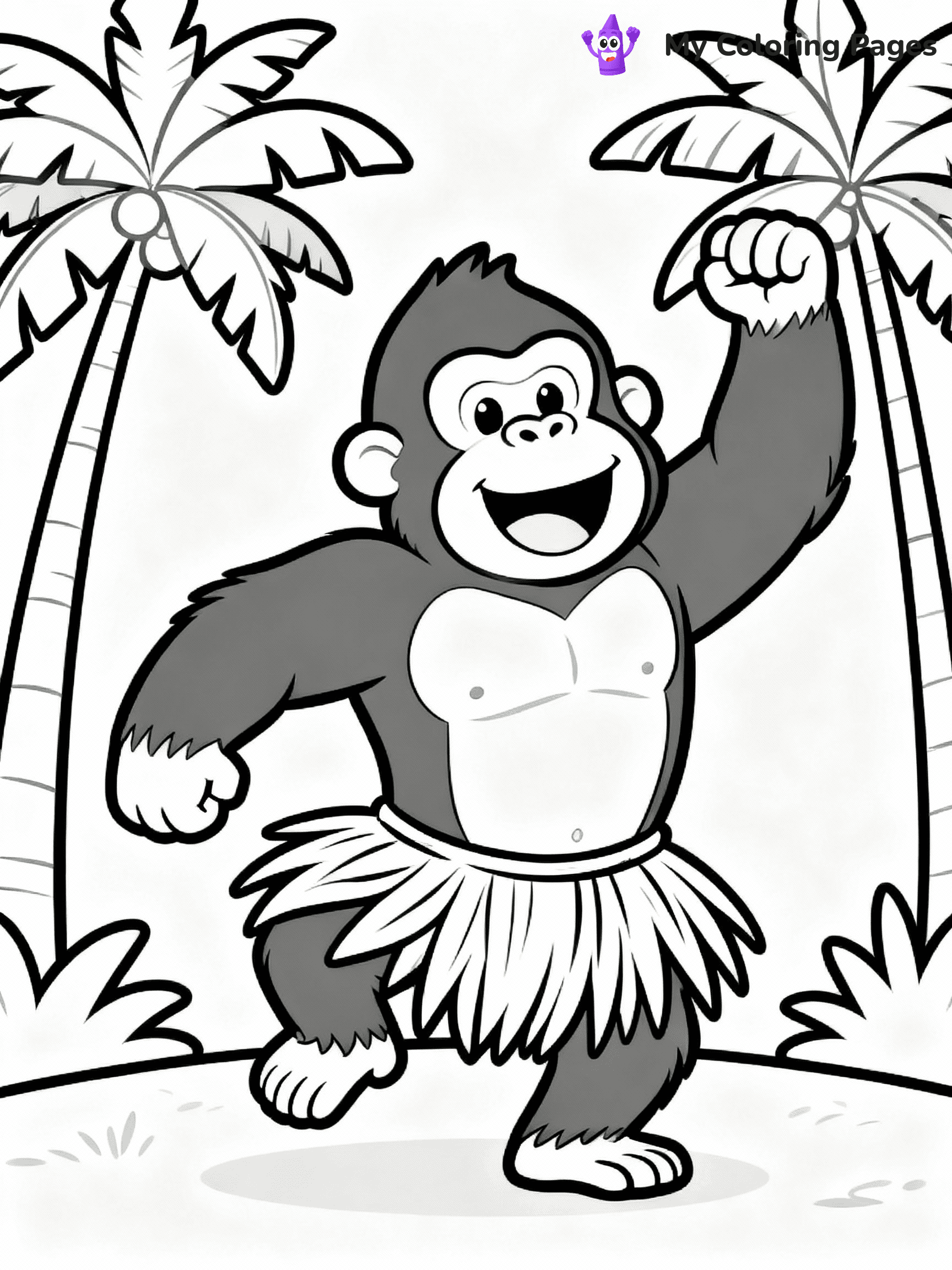 Gorilla Coloring Pages - 22
