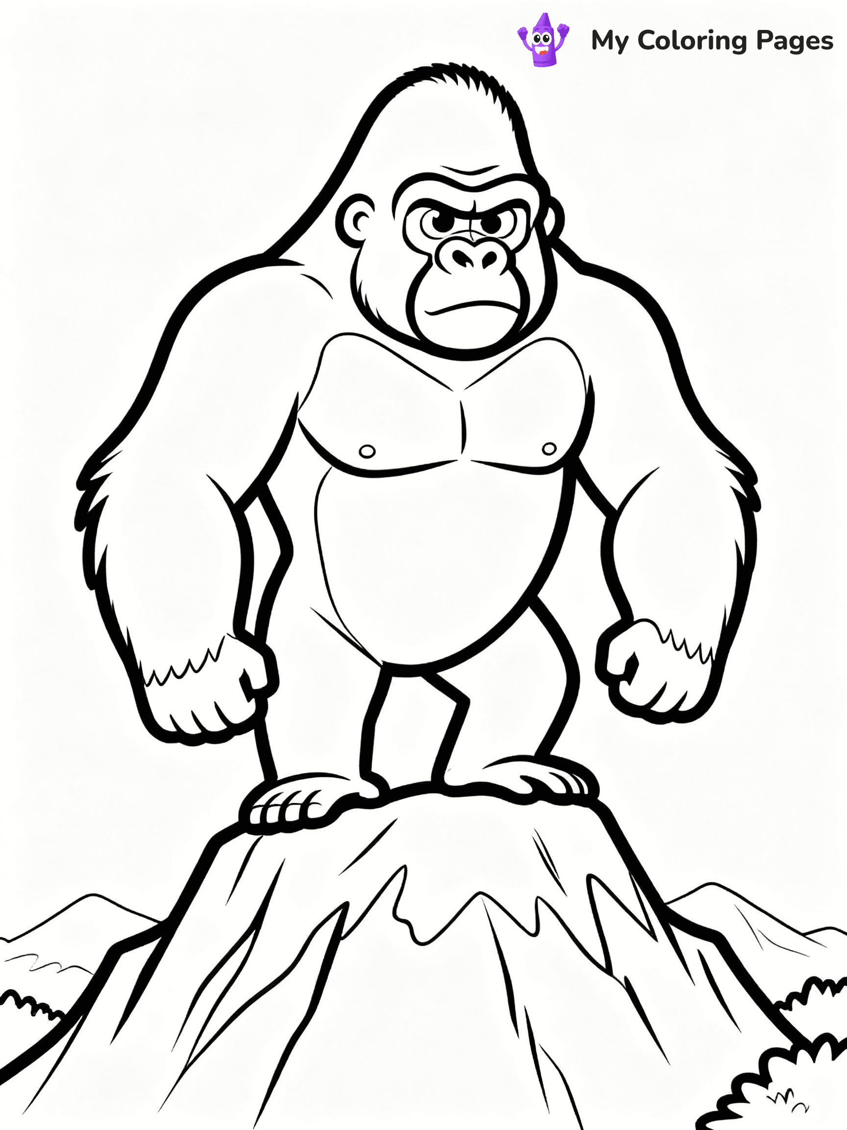 Gorilla Coloring Pages - 16
