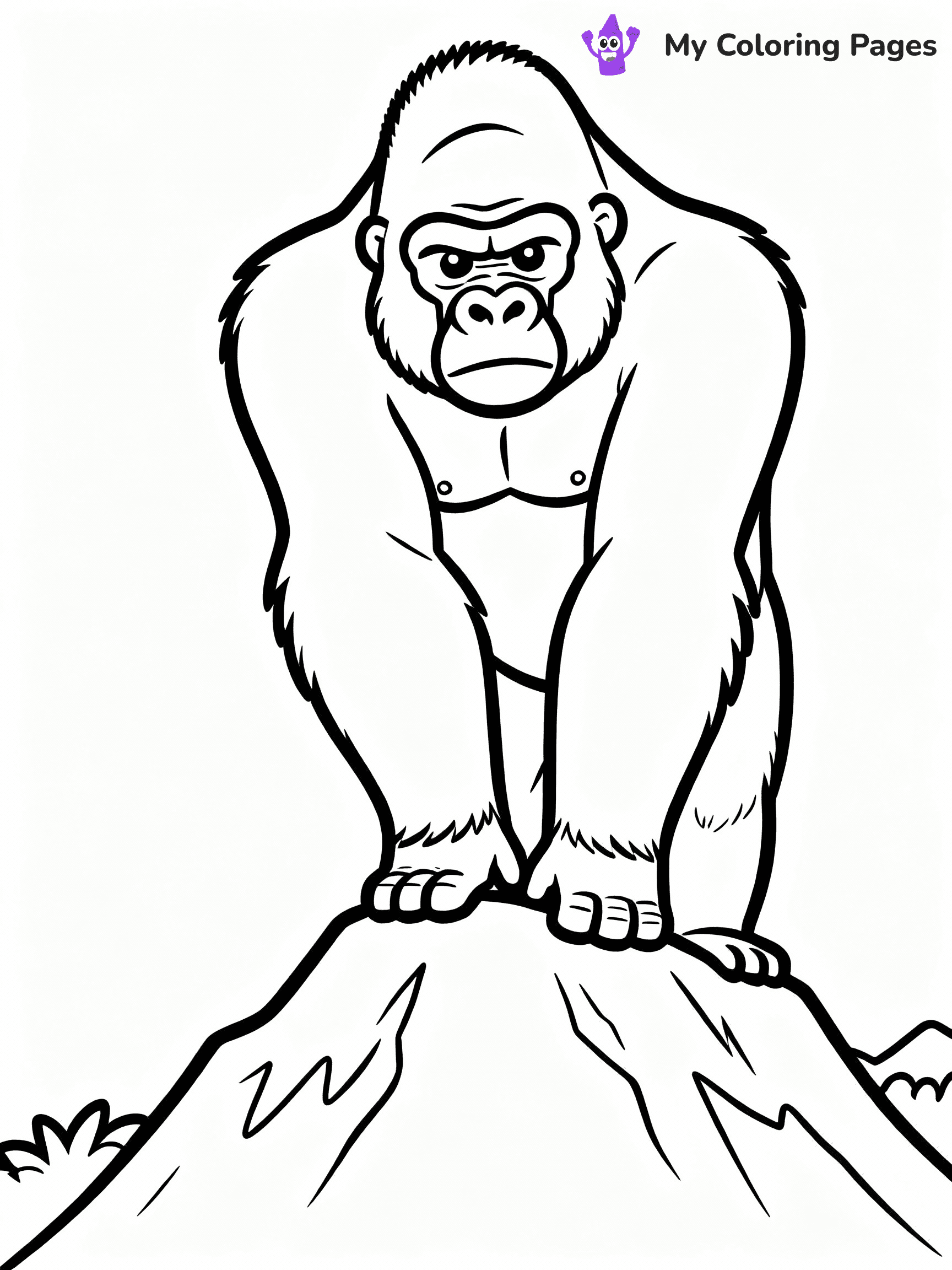 Gorilla Coloring Pages - 14