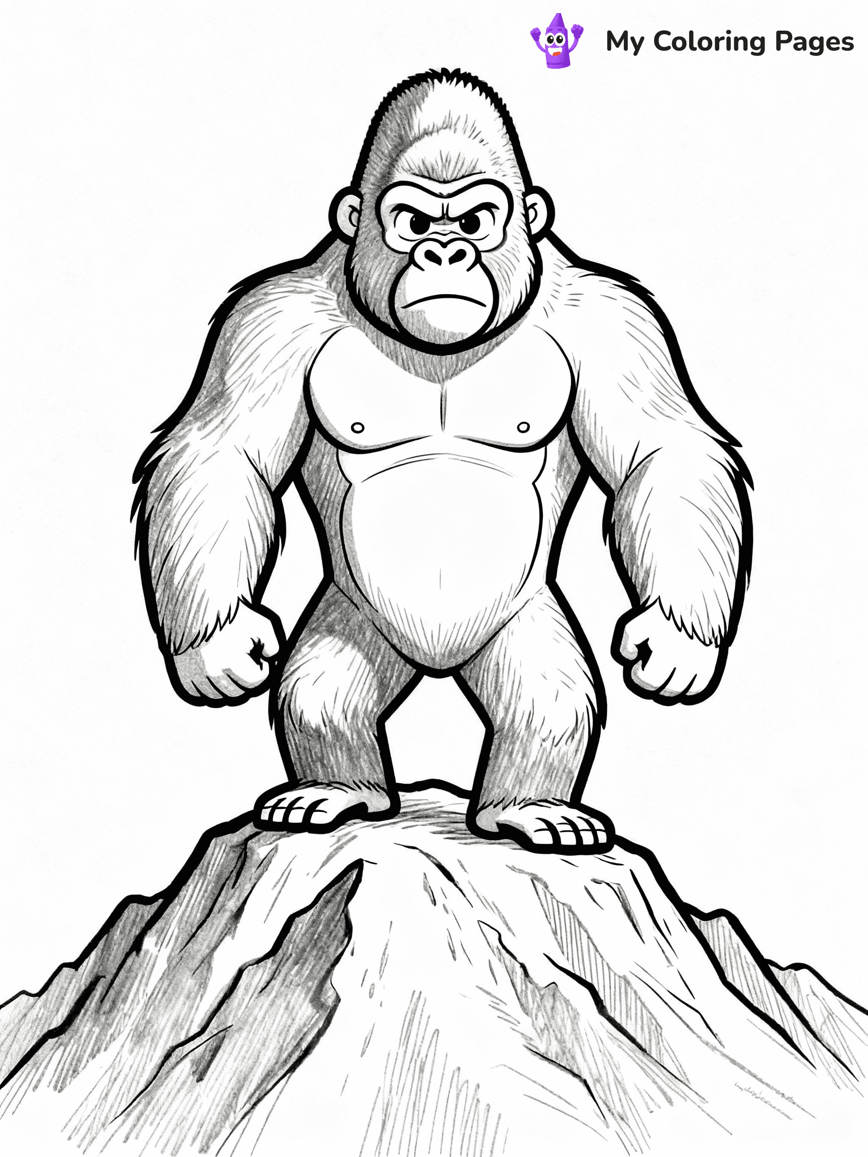 Gorilla Coloring Pages - 9