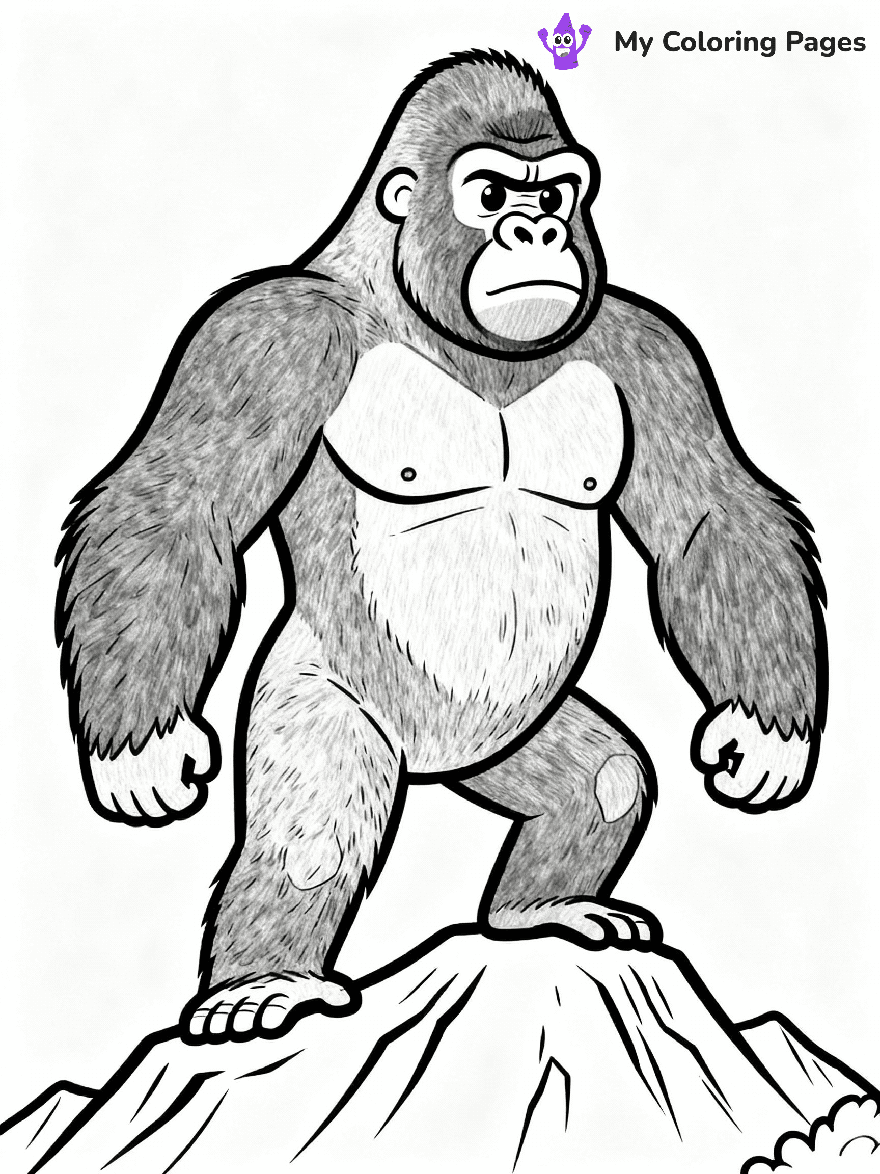 Gorilla Coloring Pages - 8