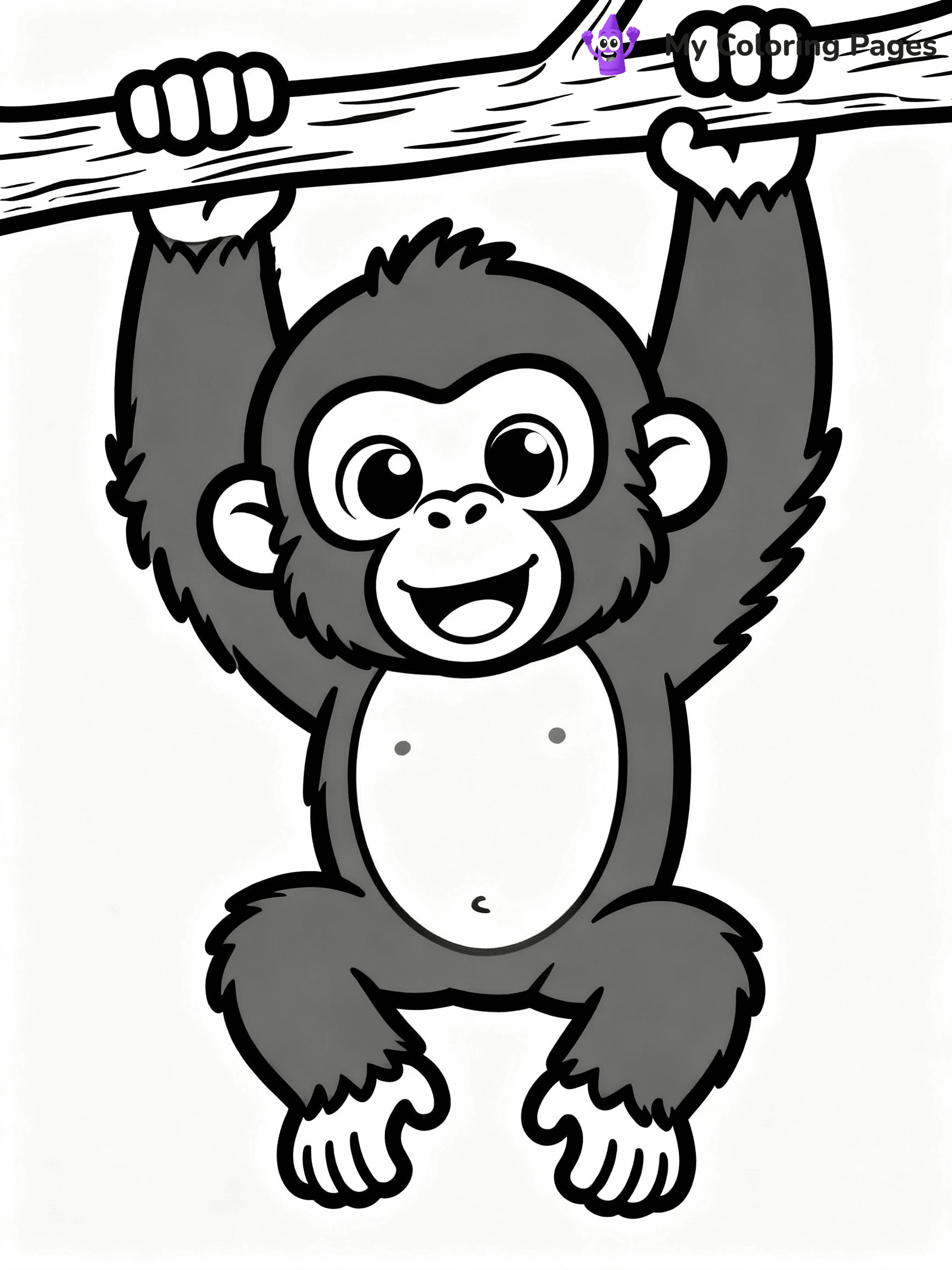 Gorilla Coloring Pages - 6