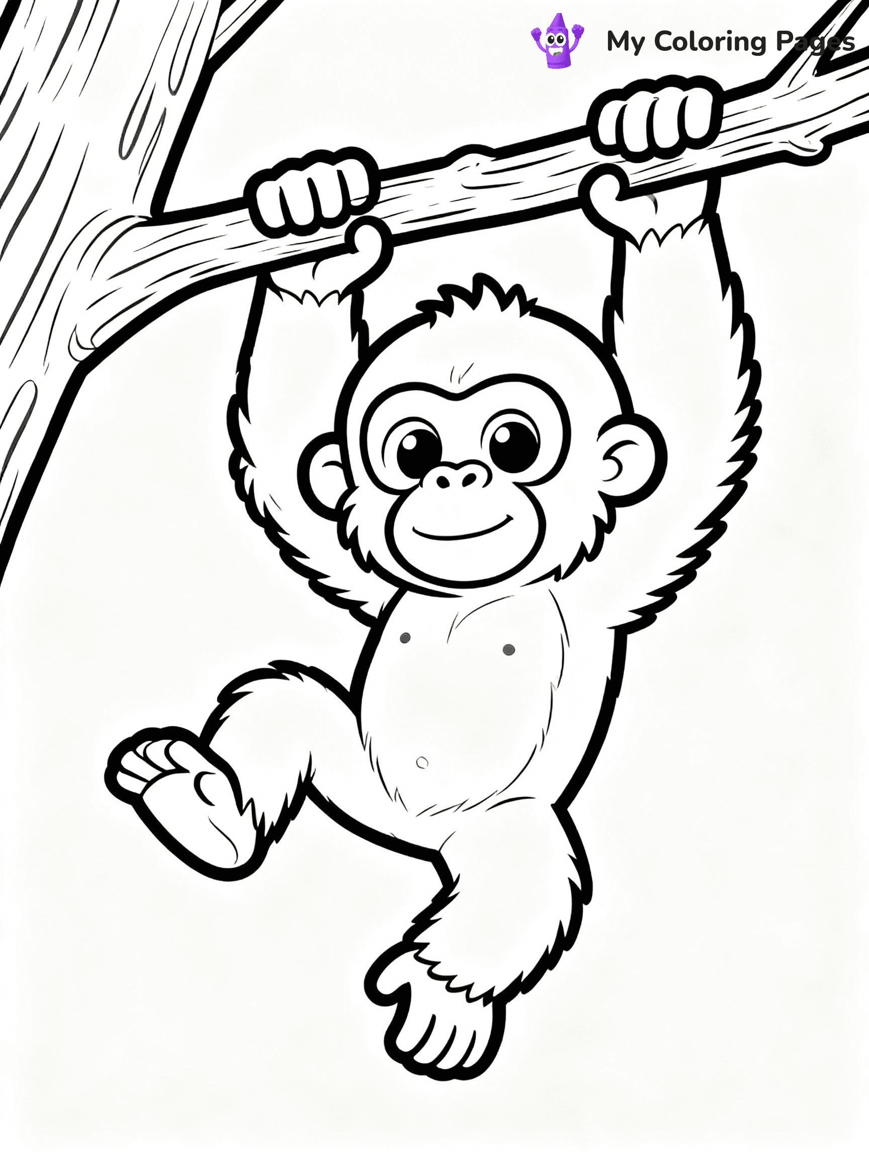 Gorilla Coloring Pages - 4