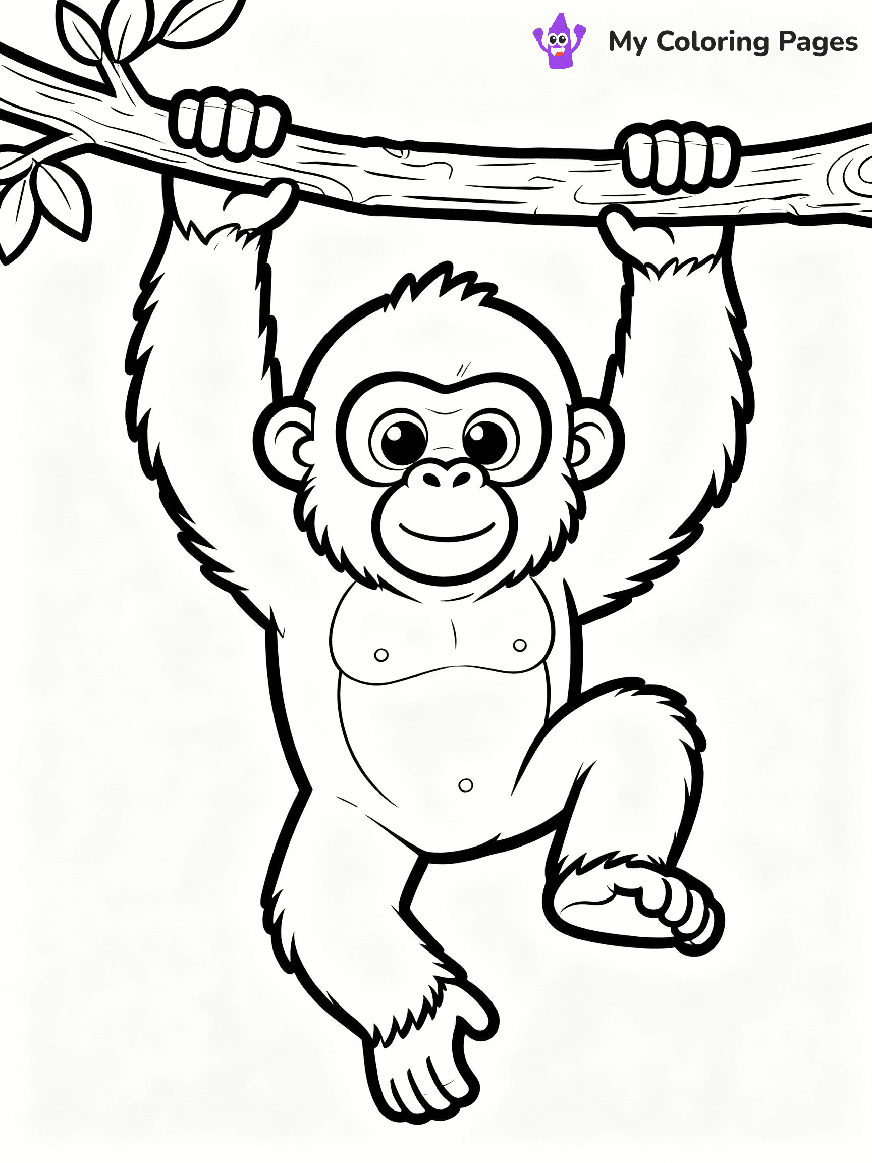 Gorilla Coloring Pages - 3