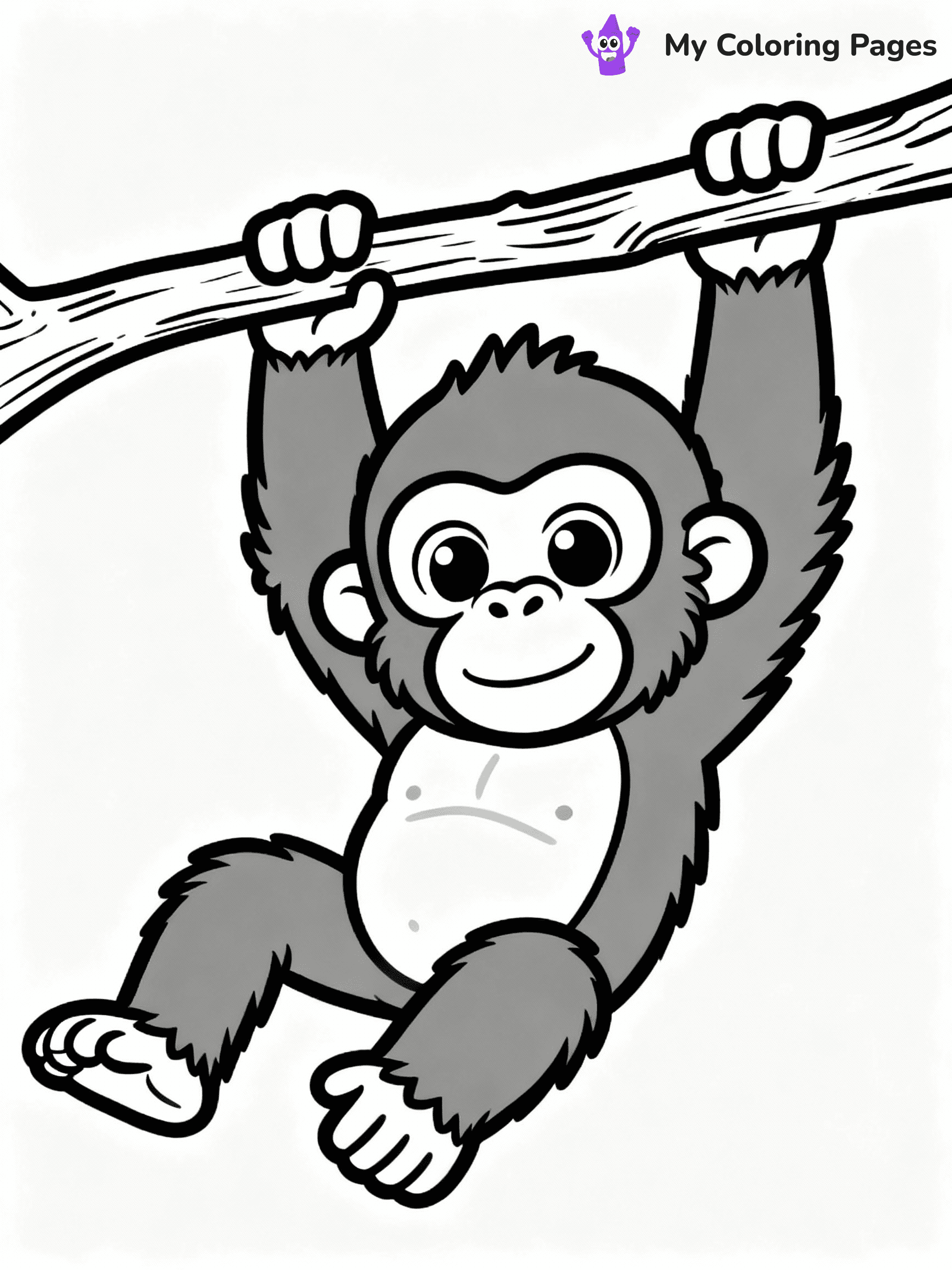 Gorilla Coloring Pages - 2