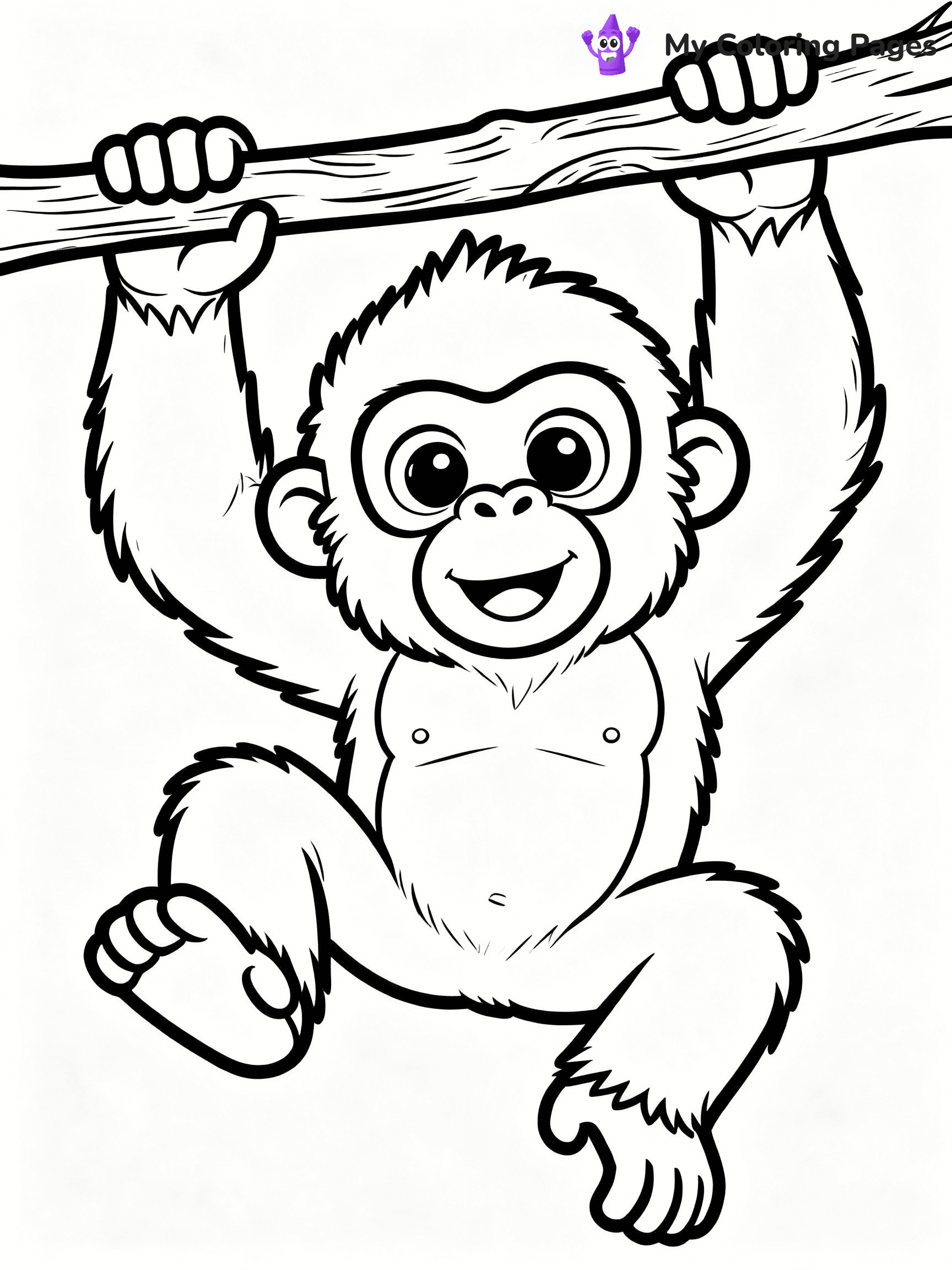 Gorilla Coloring Pages - 1