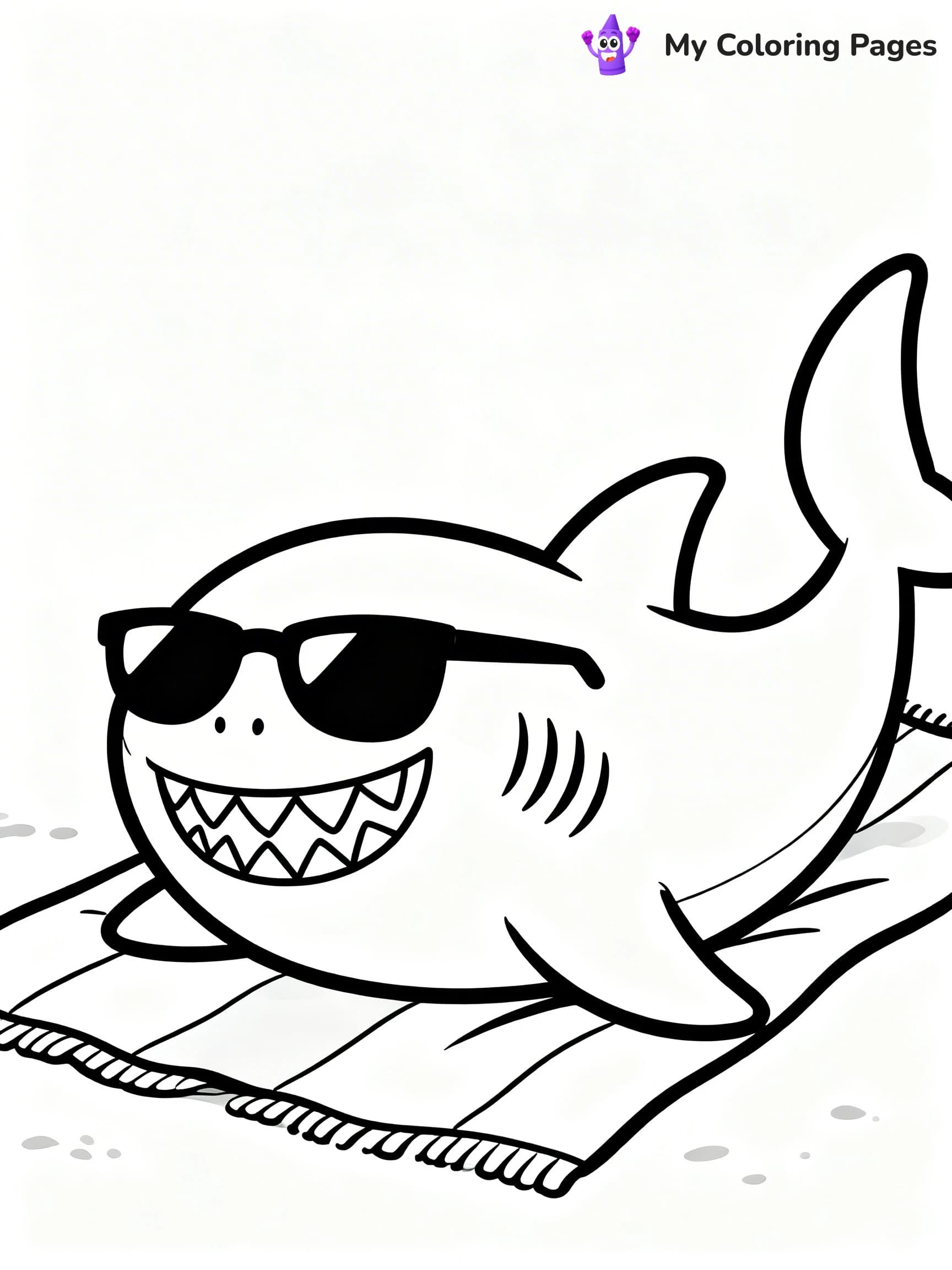Cute Shark Coloring Pages - 21