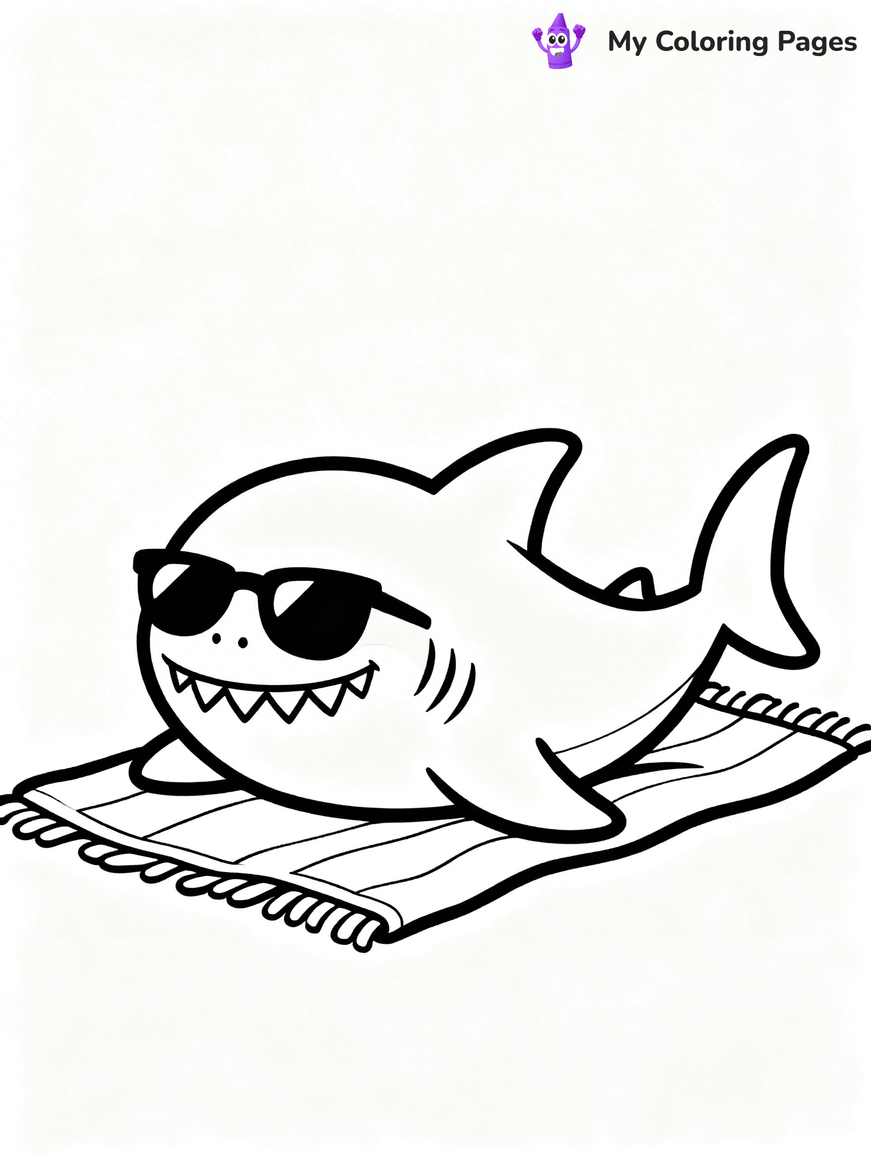 Cute Shark Coloring Pages - 20