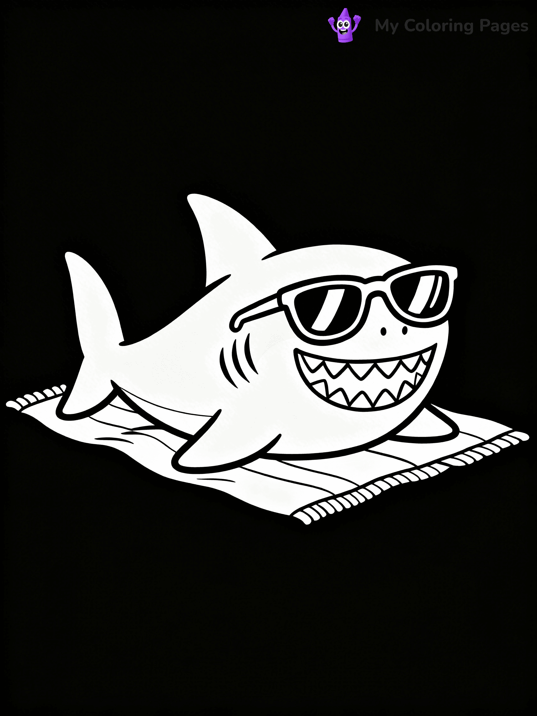 Cute Shark Coloring Pages - 19