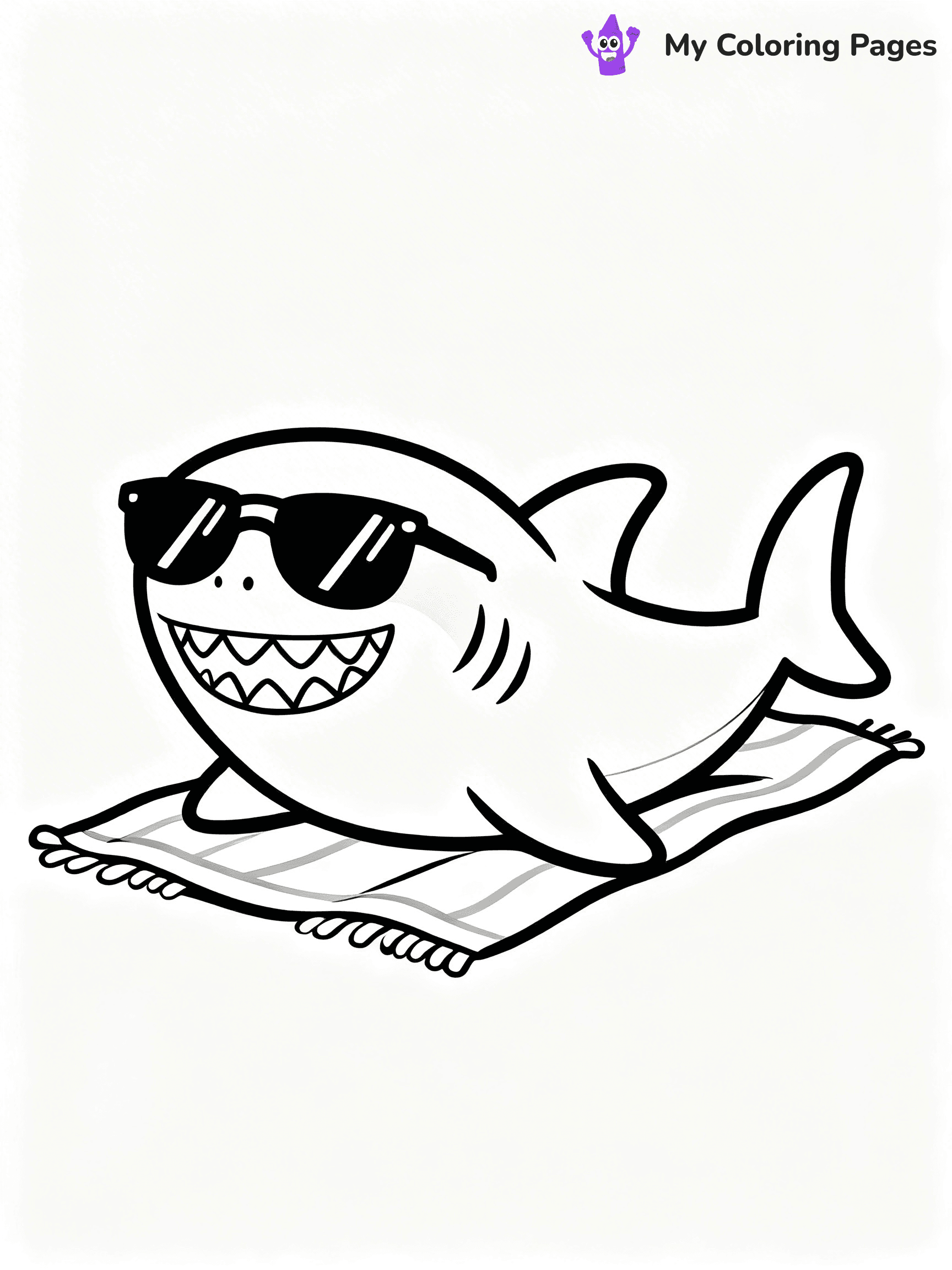 Cute Shark Coloring Pages - 18