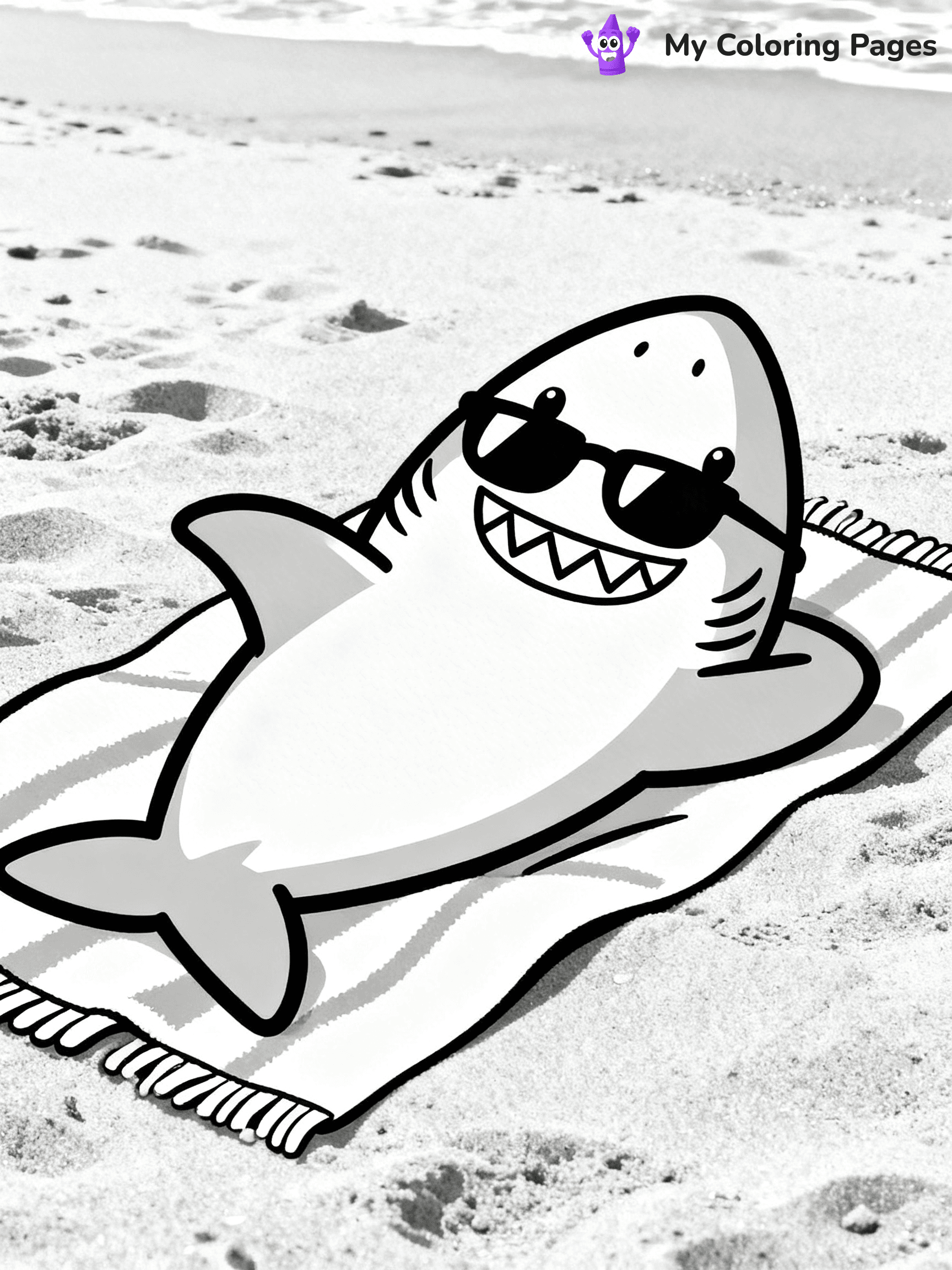 Cute Shark Coloring Pages - 17