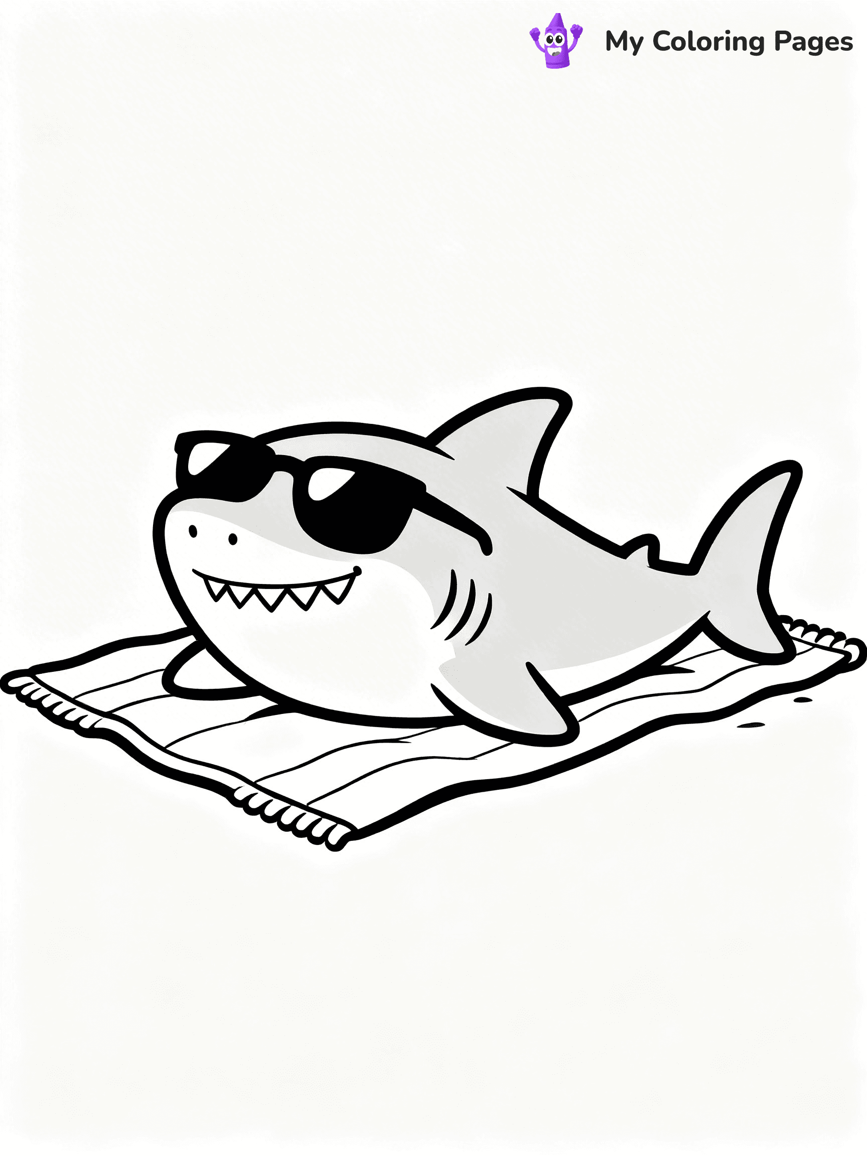 Cute Shark Coloring Pages - 16