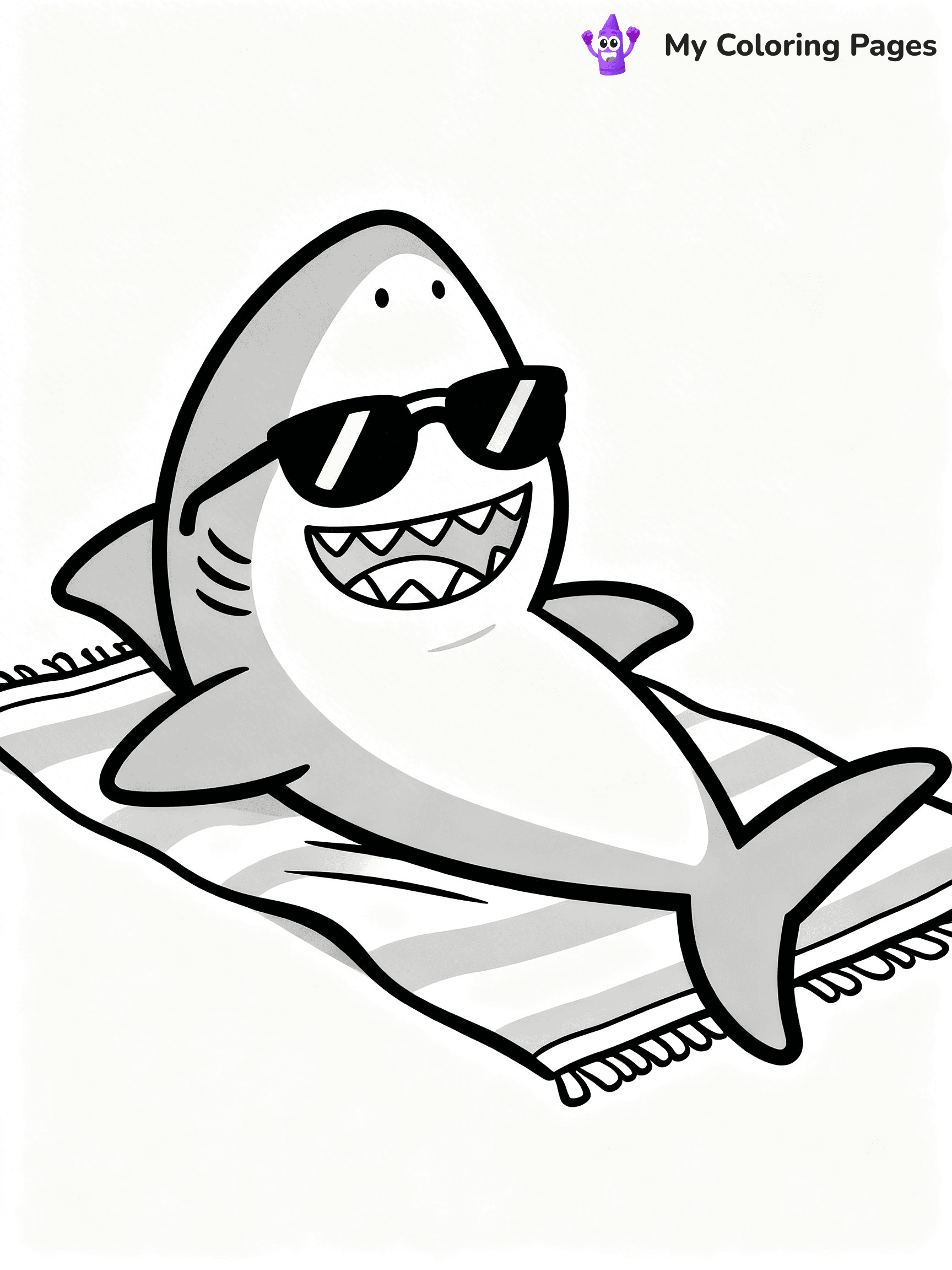 Cute Shark Coloring Pages - 15