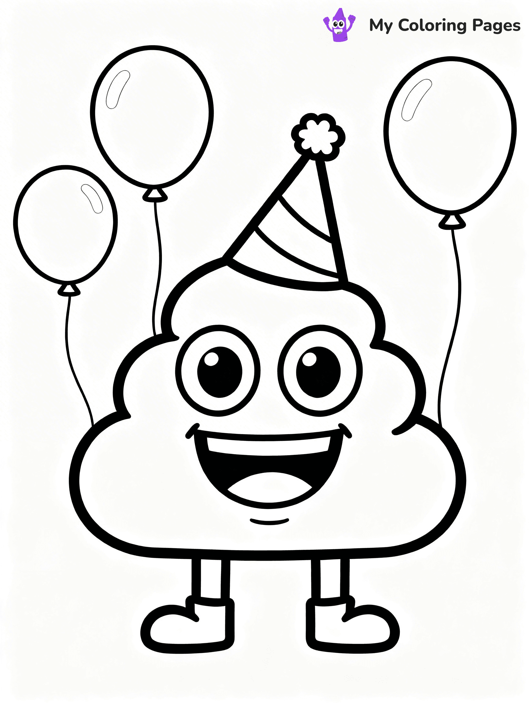 Poop Emoji Coloring Pages - 21