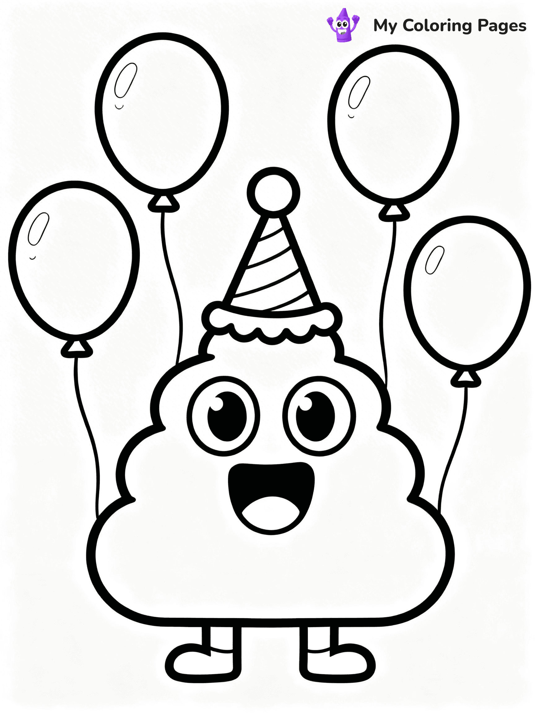 Poop Emoji Coloring Pages - 19