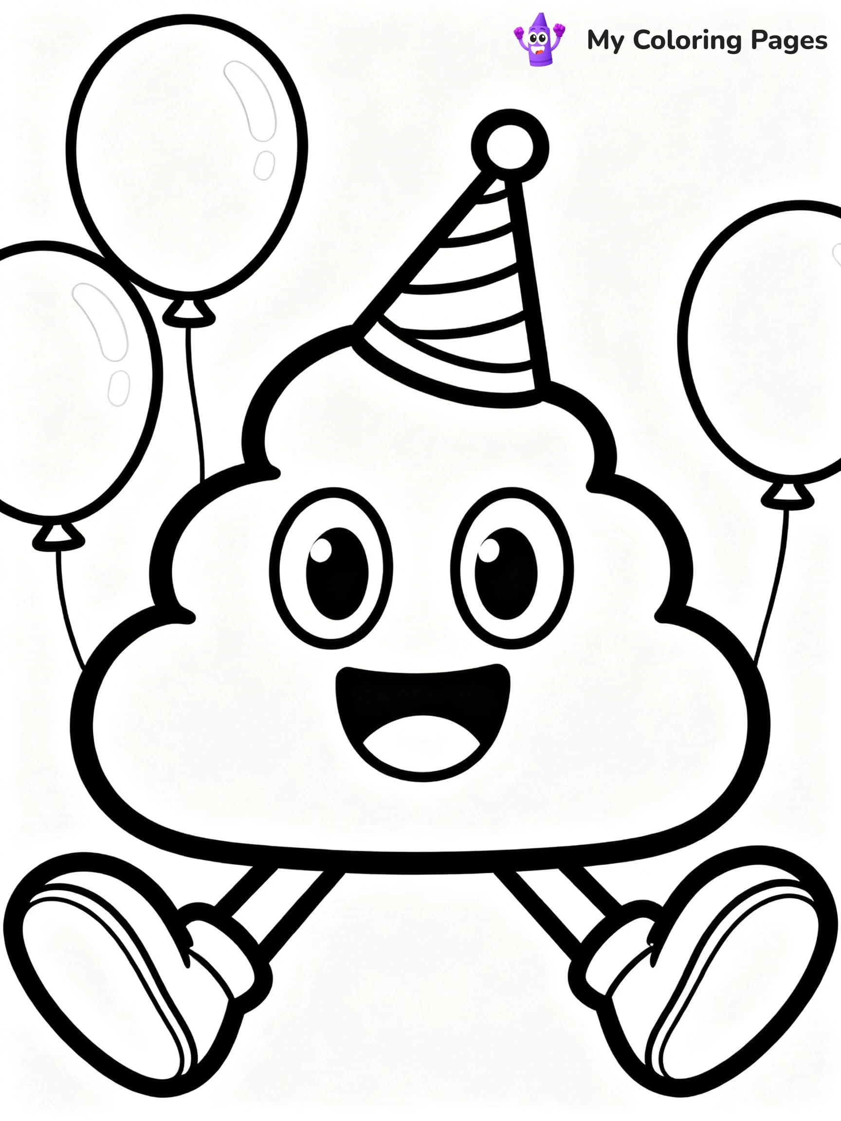 Poop Emoji Coloring Pages - 18
