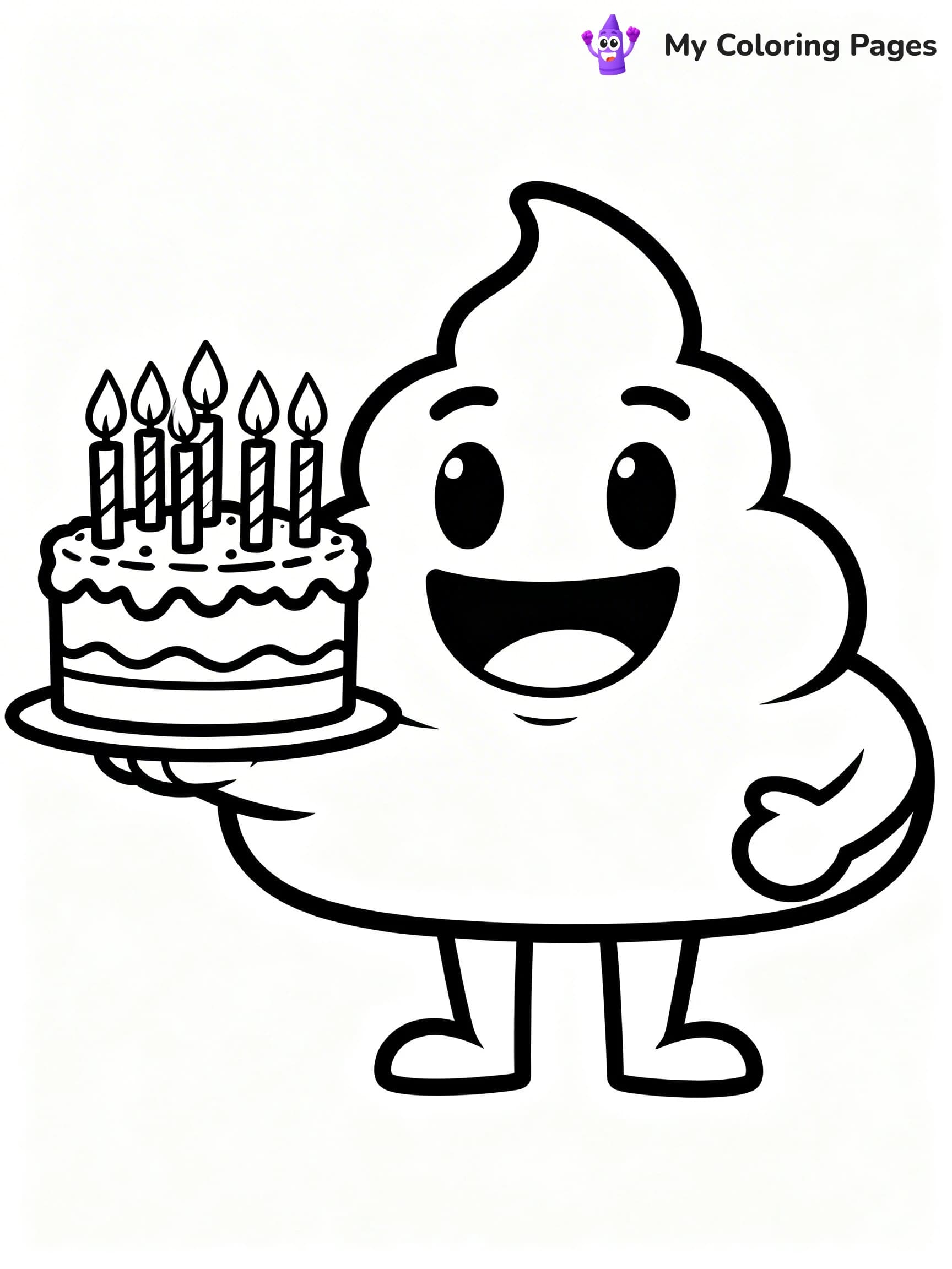 Poop Emoji Coloring Pages - 11