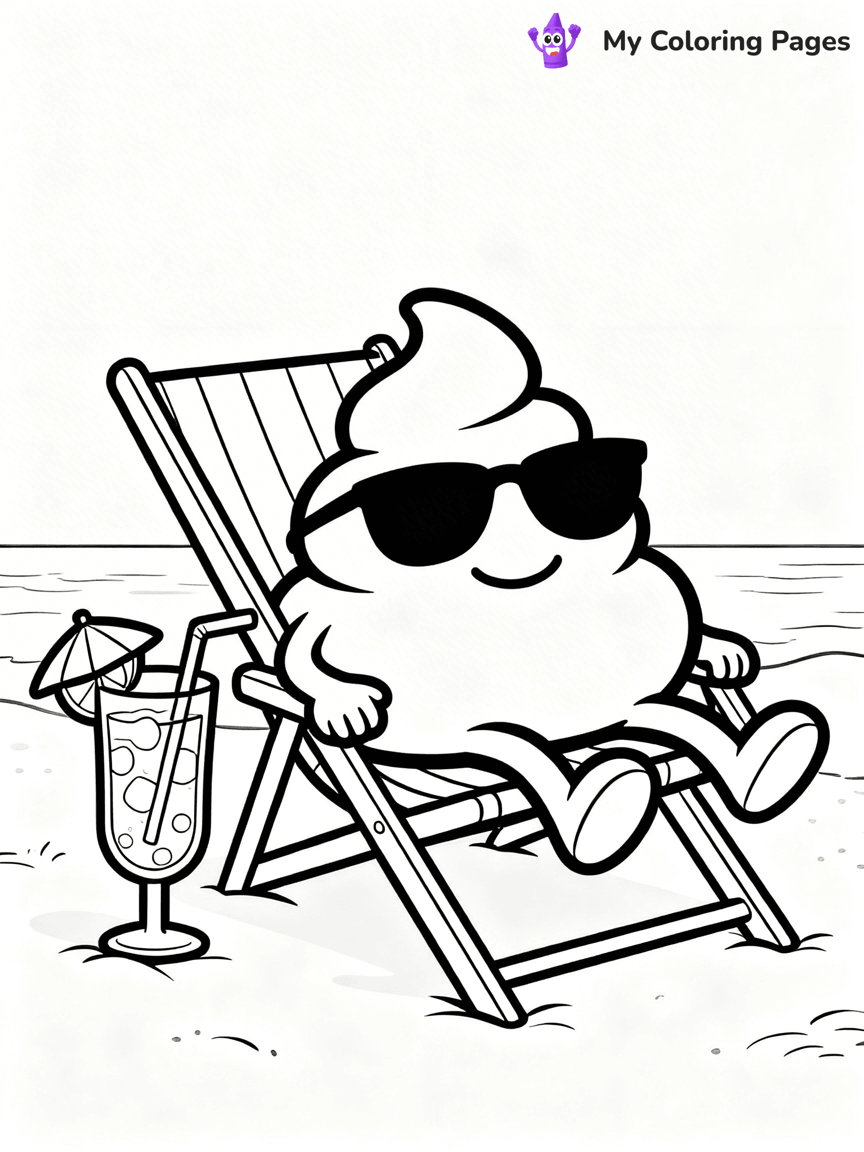 Poop Emoji Coloring Pages - 12