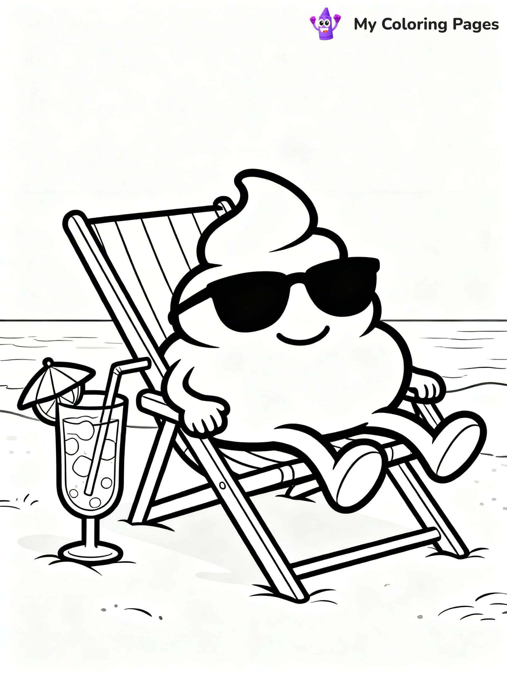 Poop Emoji Coloring Pages - 12