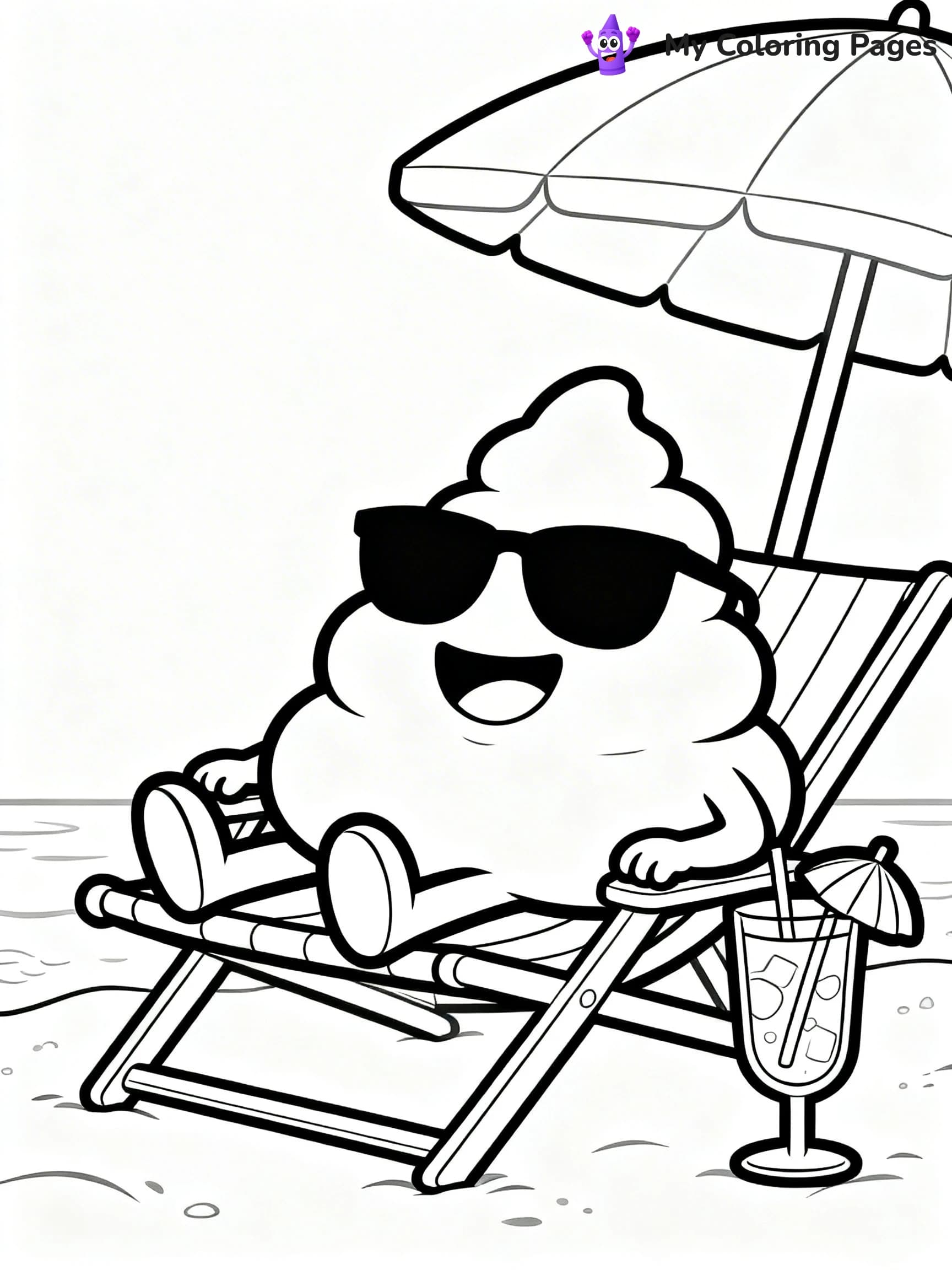Poop Emoji Coloring Pages - 10