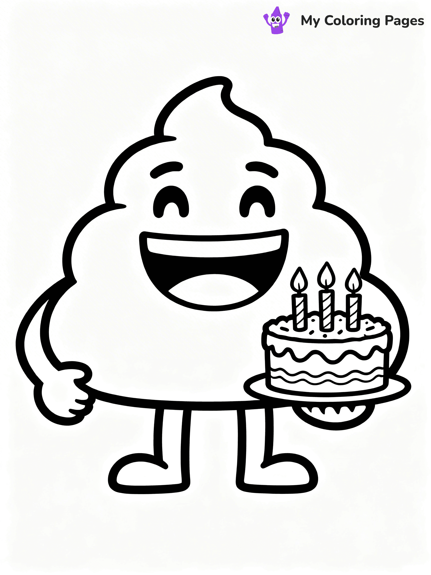 Poop Emoji Coloring Pages - 9