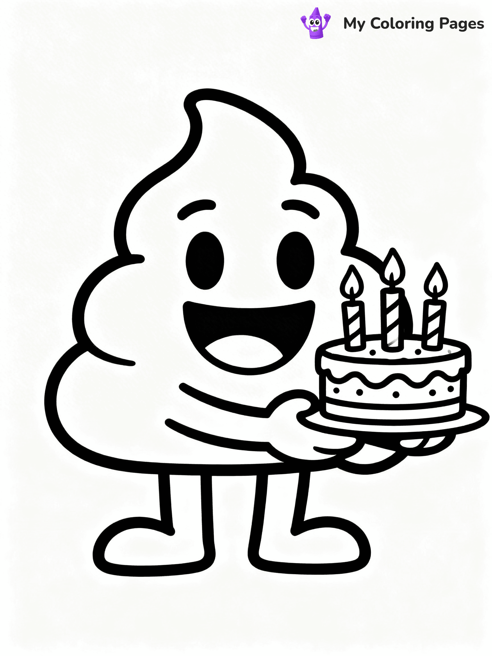 Poop Emoji Coloring Pages - 8