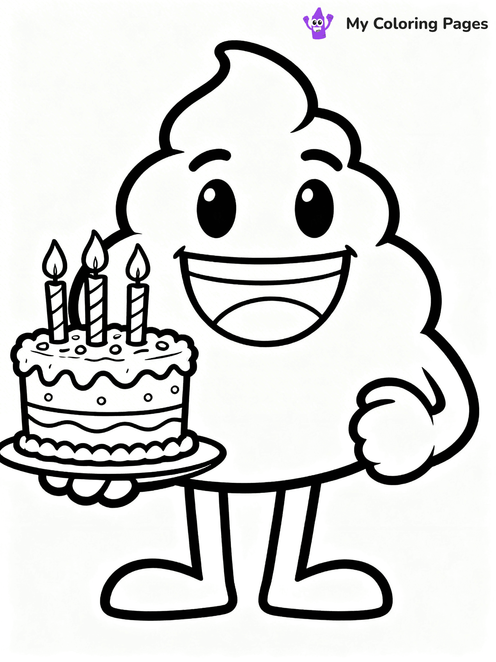 Poop Emoji Coloring Pages - 7