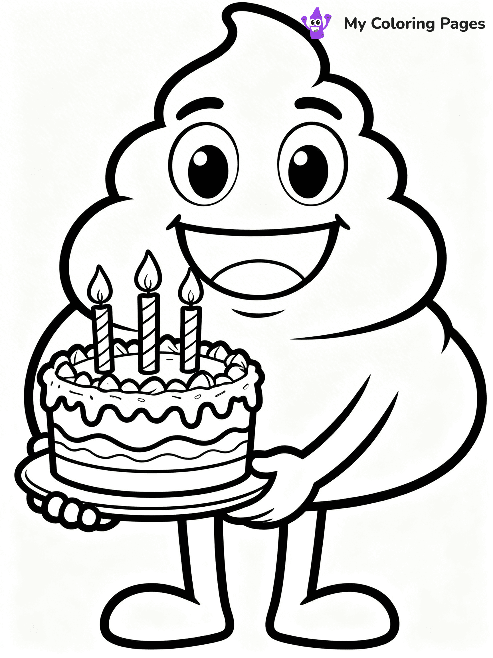 Poop Emoji Coloring Pages - 6