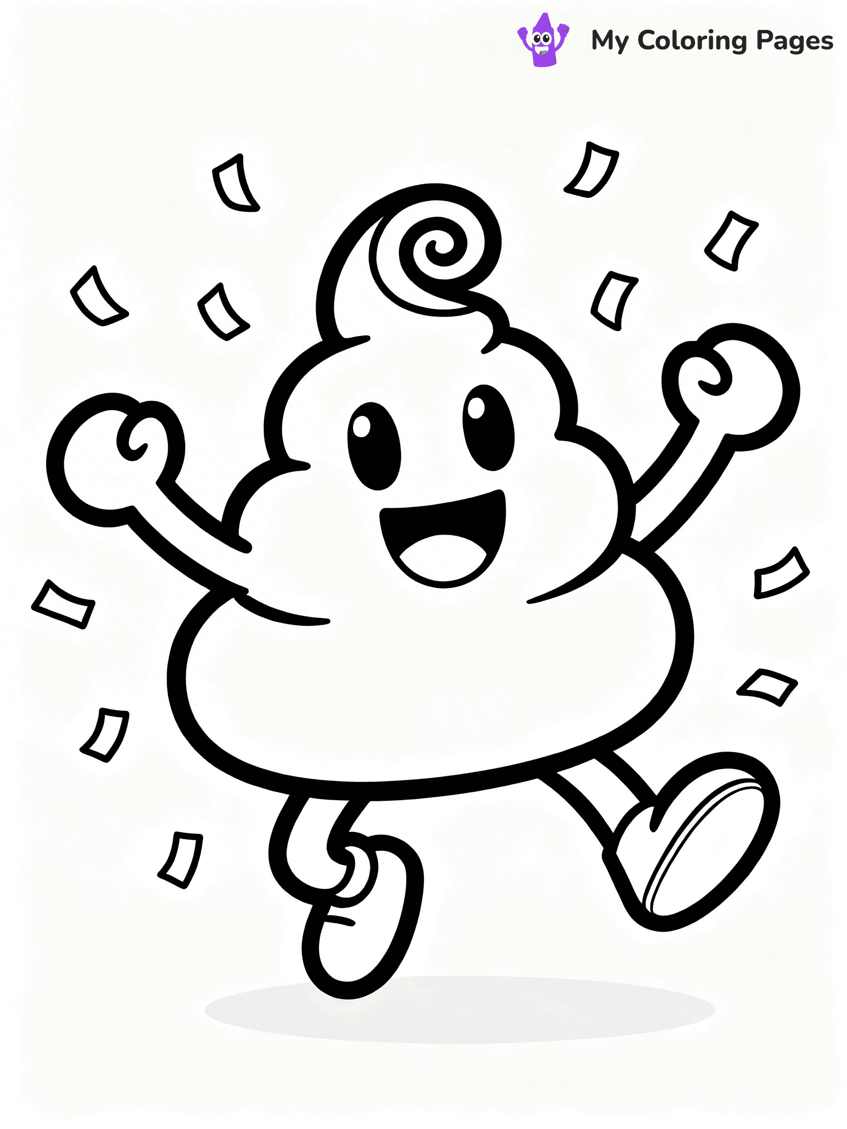 Poop Emoji Coloring Pages - 5