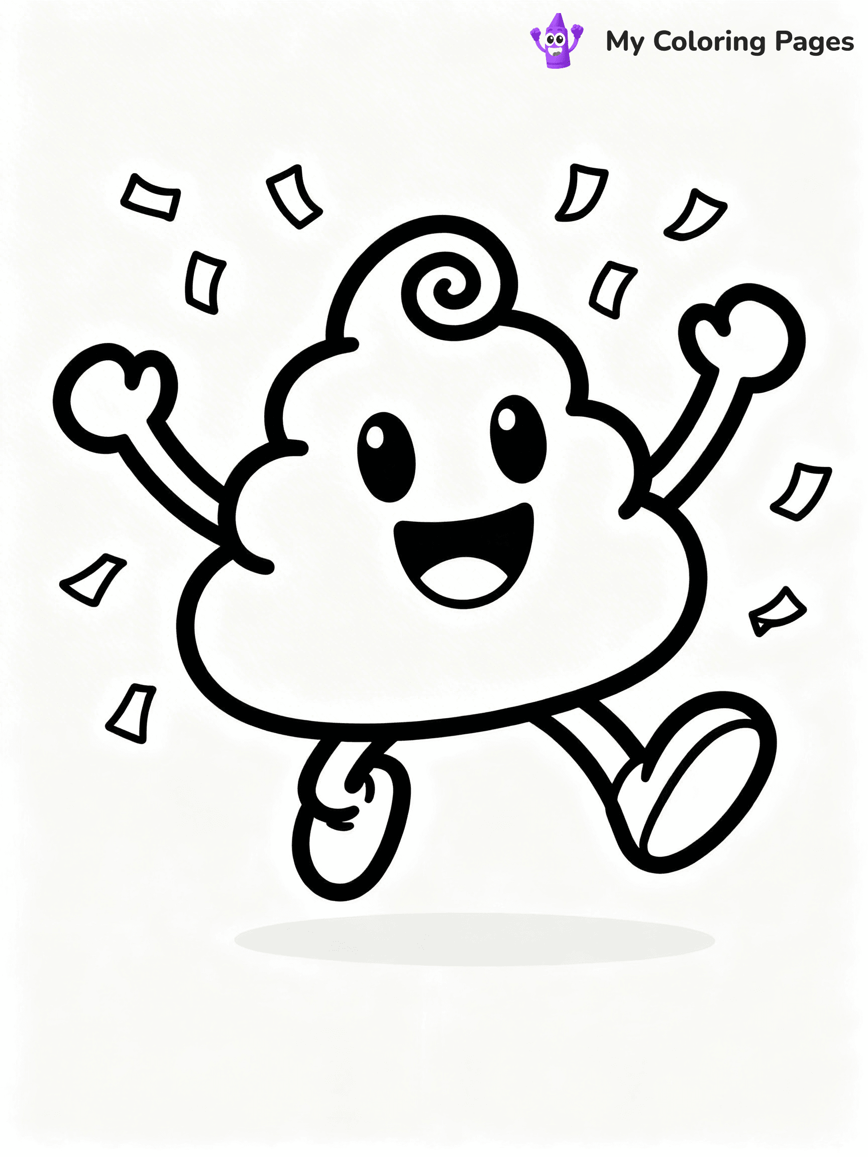 Poop Emoji Coloring Pages - 4