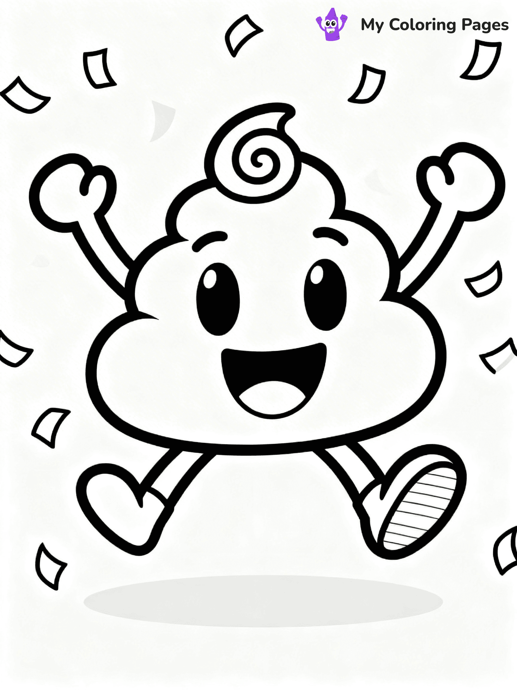 Poop Emoji Coloring Pages - 3