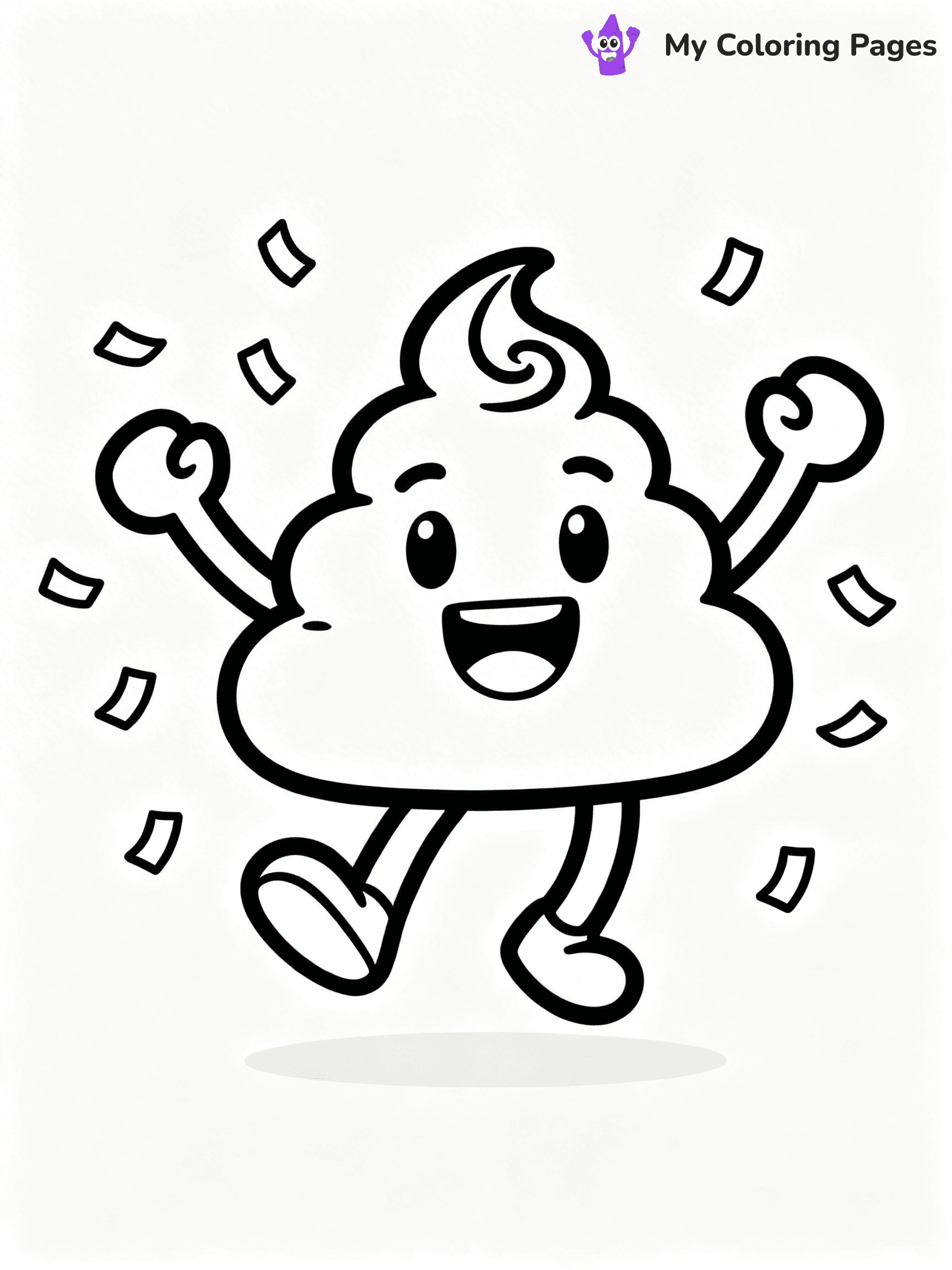 Poop Emoji Coloring Pages - 2