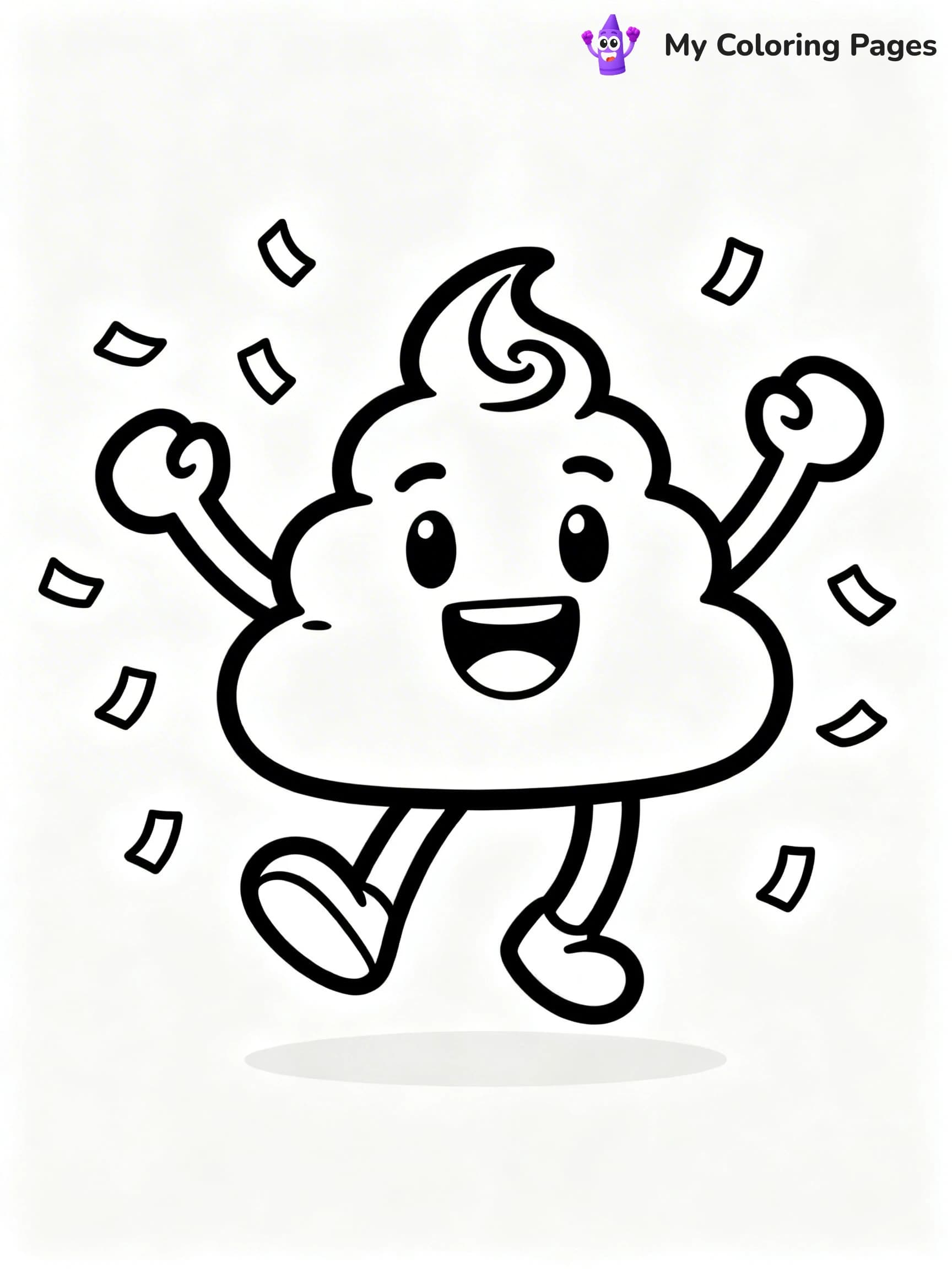 Poop Emoji Coloring Pages - 2