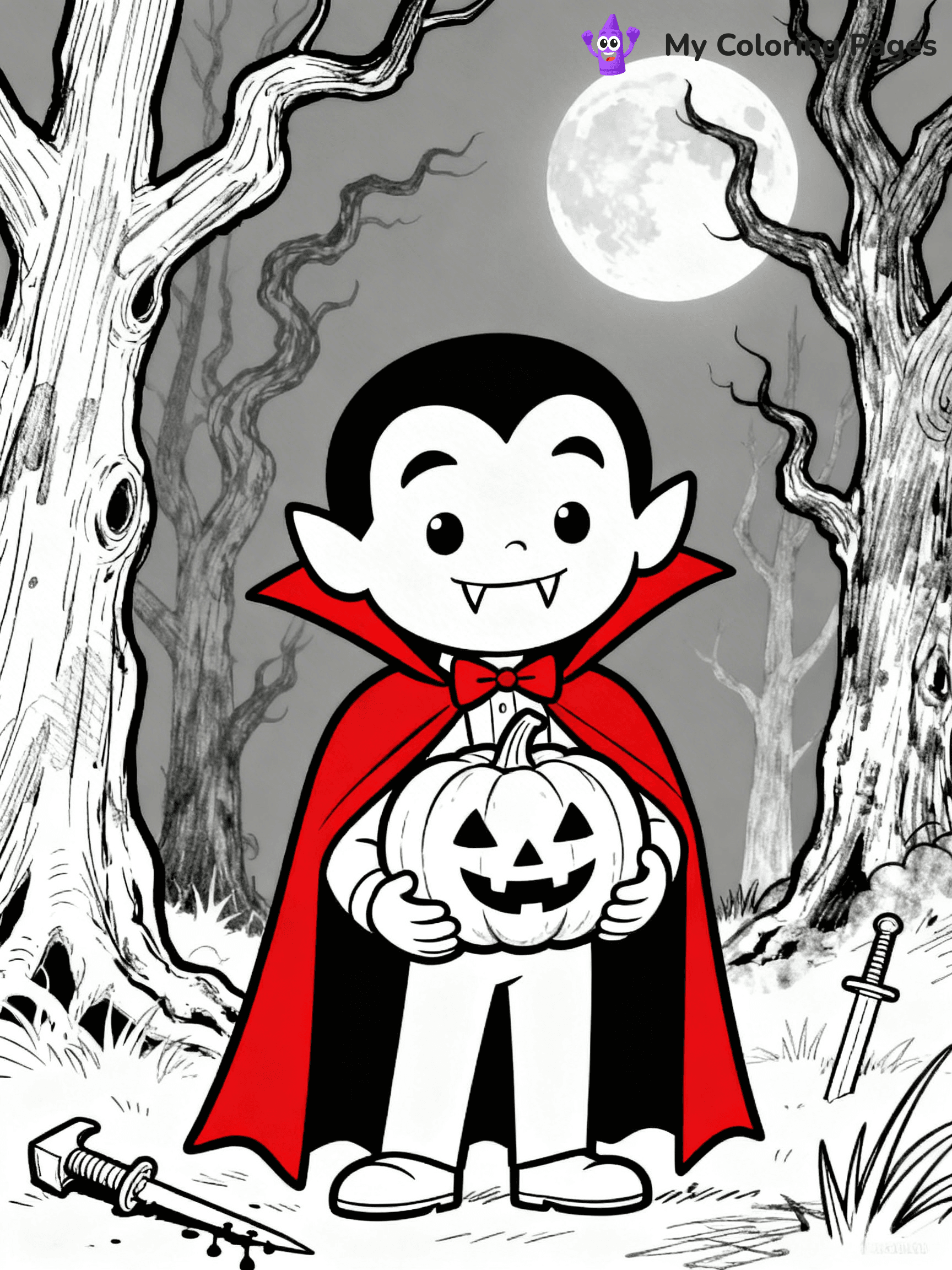 Dracula Coloring Pages - 23