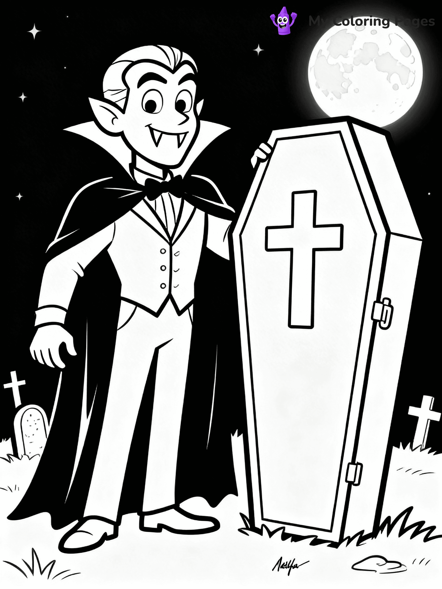Dracula Coloring Pages - 13