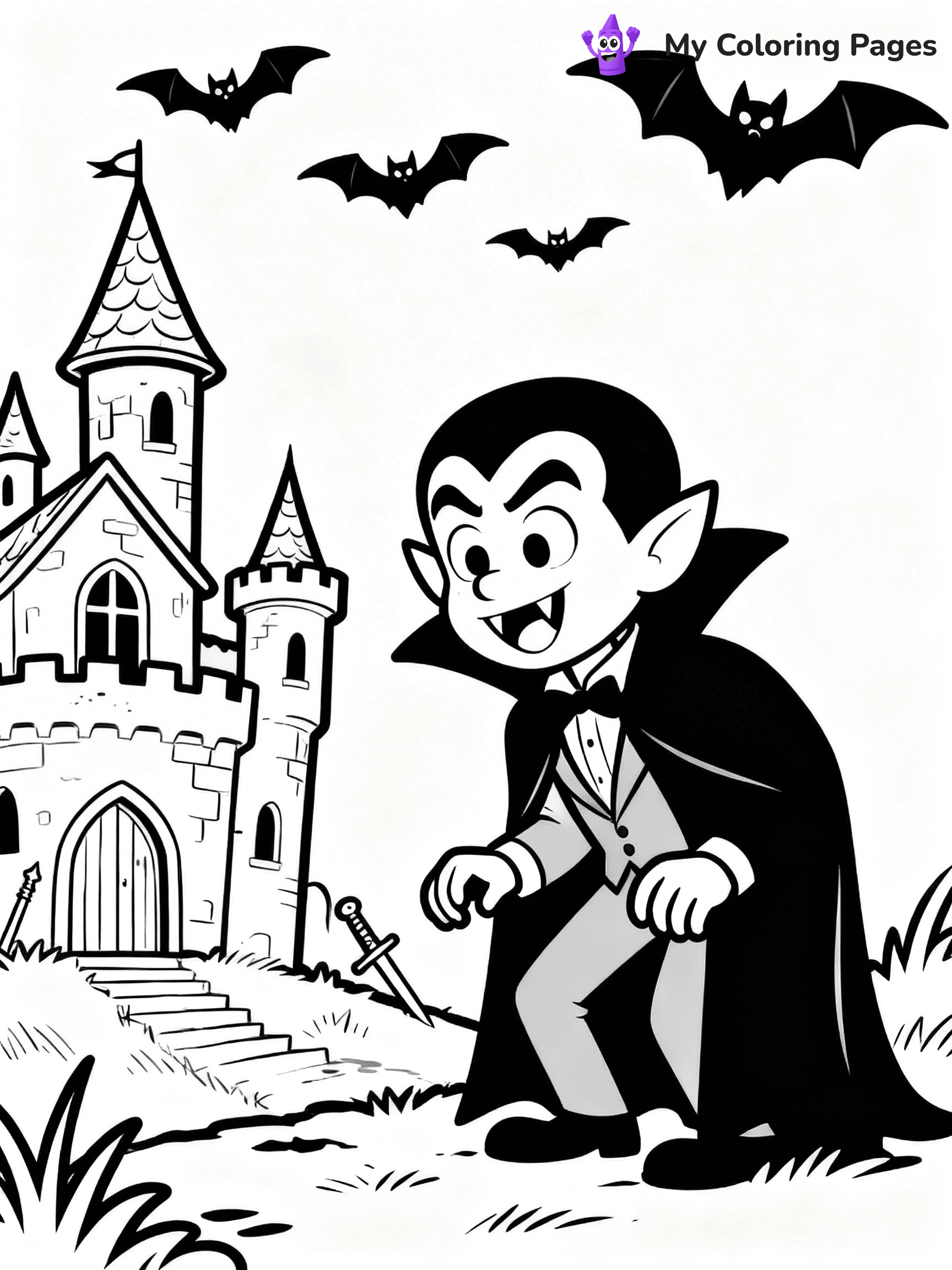 Dracula Coloring Pages - 12